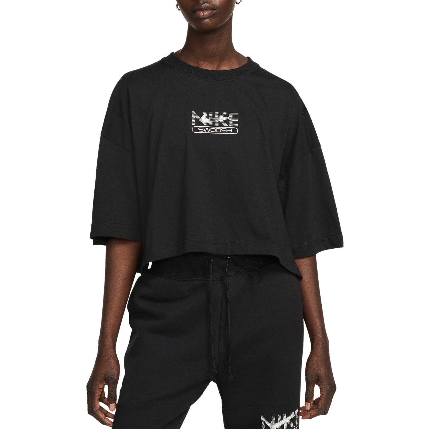 Nike Sportswear Swoosh Cropped Short-sleeve Top Womens Style : Dr5624