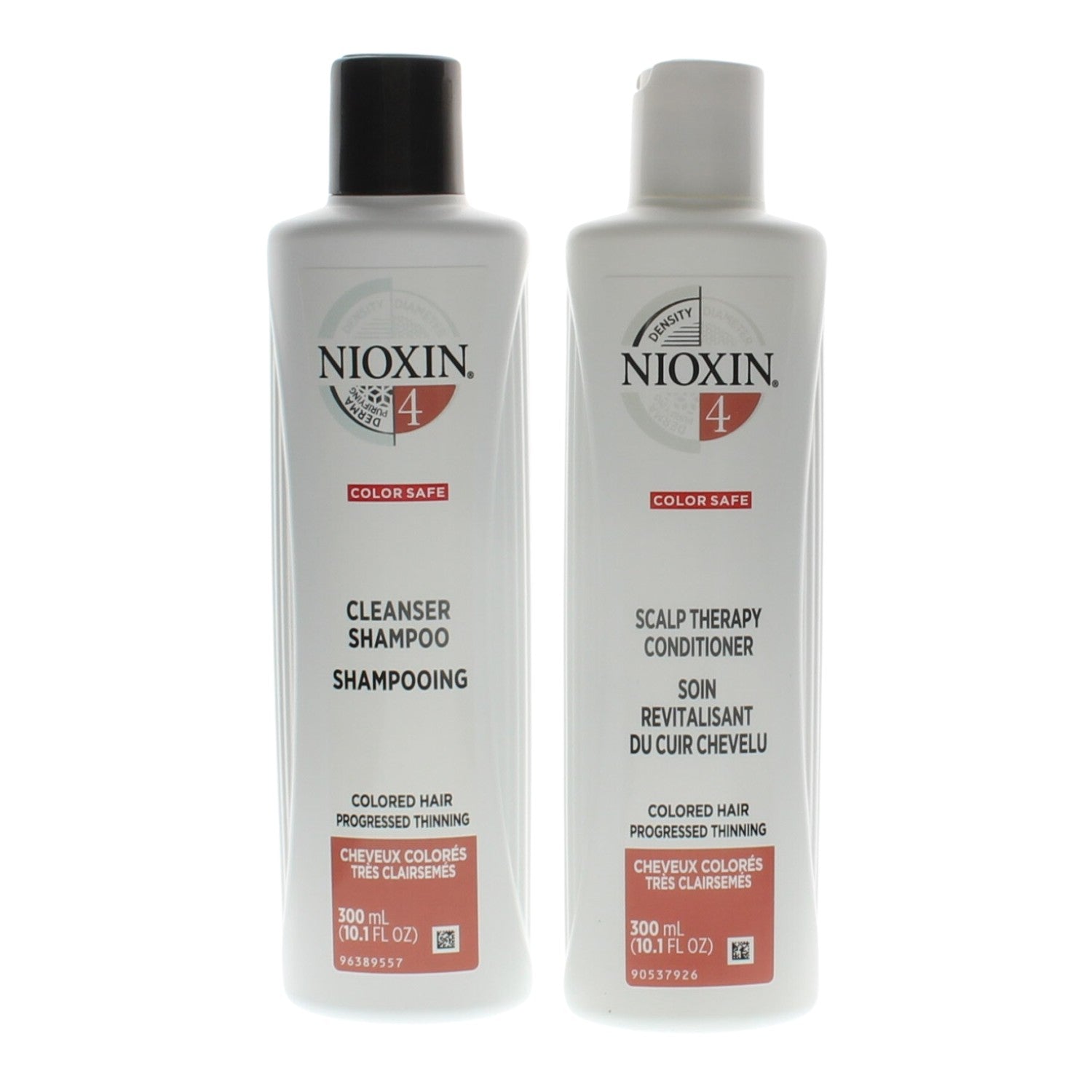 Nioxin System 4 Cleanser Shampoo + Scalp Therapy Conditioner 2 x 10.1oz Combo (New Packaging)