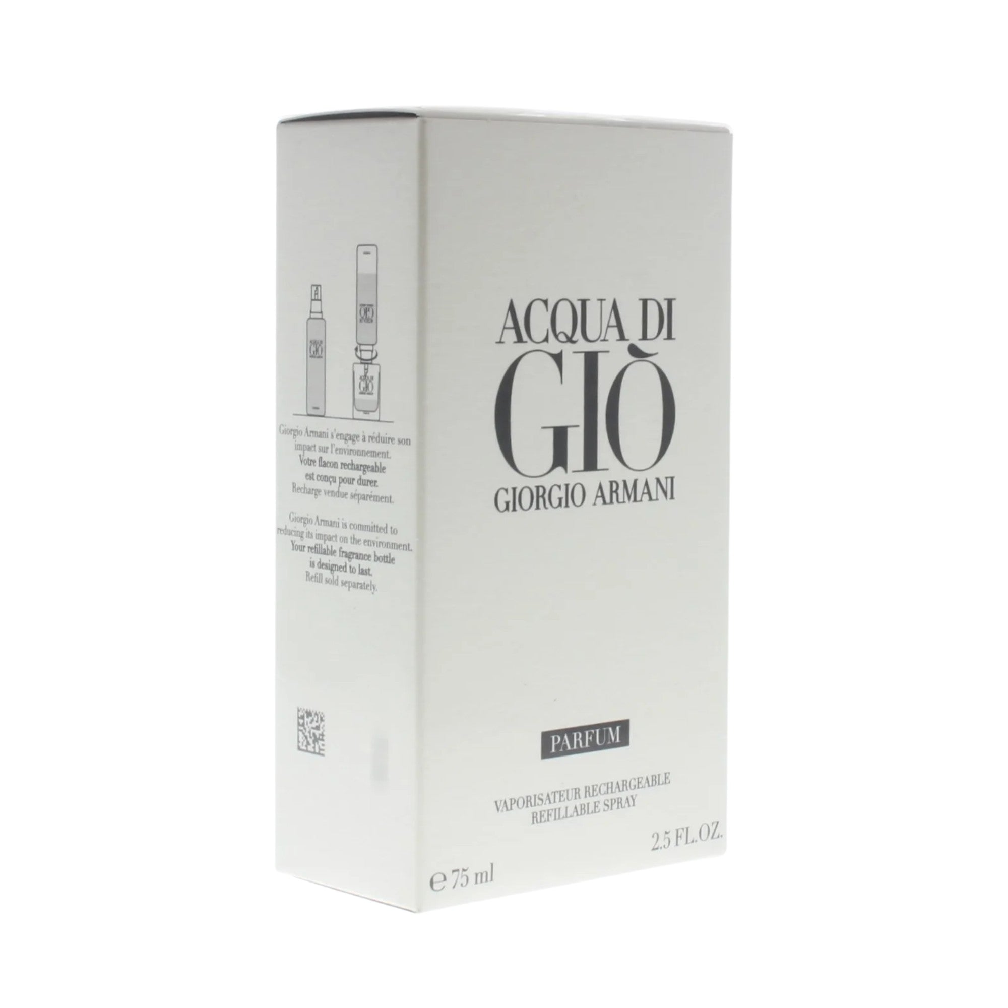 Giorgio Armani Acqua Di Gio Parfum Refillable Spray for Men 2.5oz/75ml