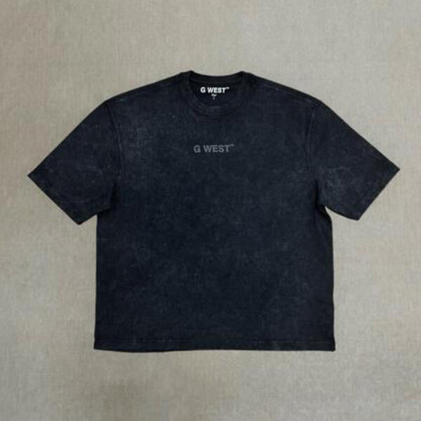 G WEST MENS TEE - FADED BLACK