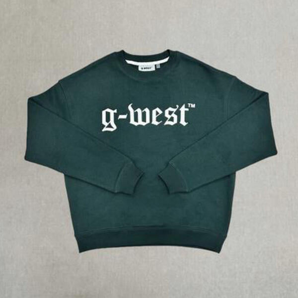 G WEST MENS CREW NECK - GREEN