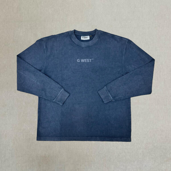 G WEST MENS CREW NECK - NAVY