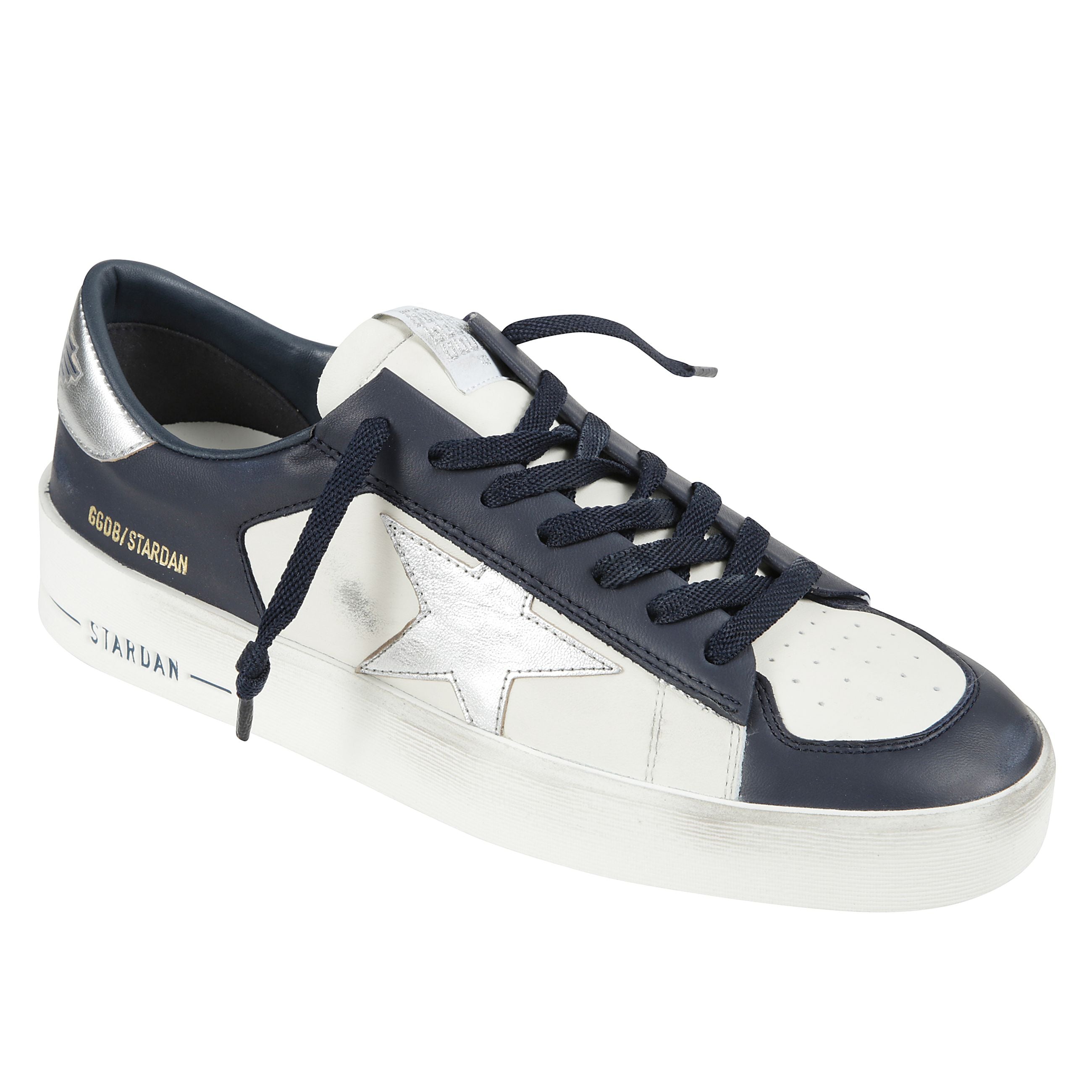 Sneakers stardan in pelle con tallone argento