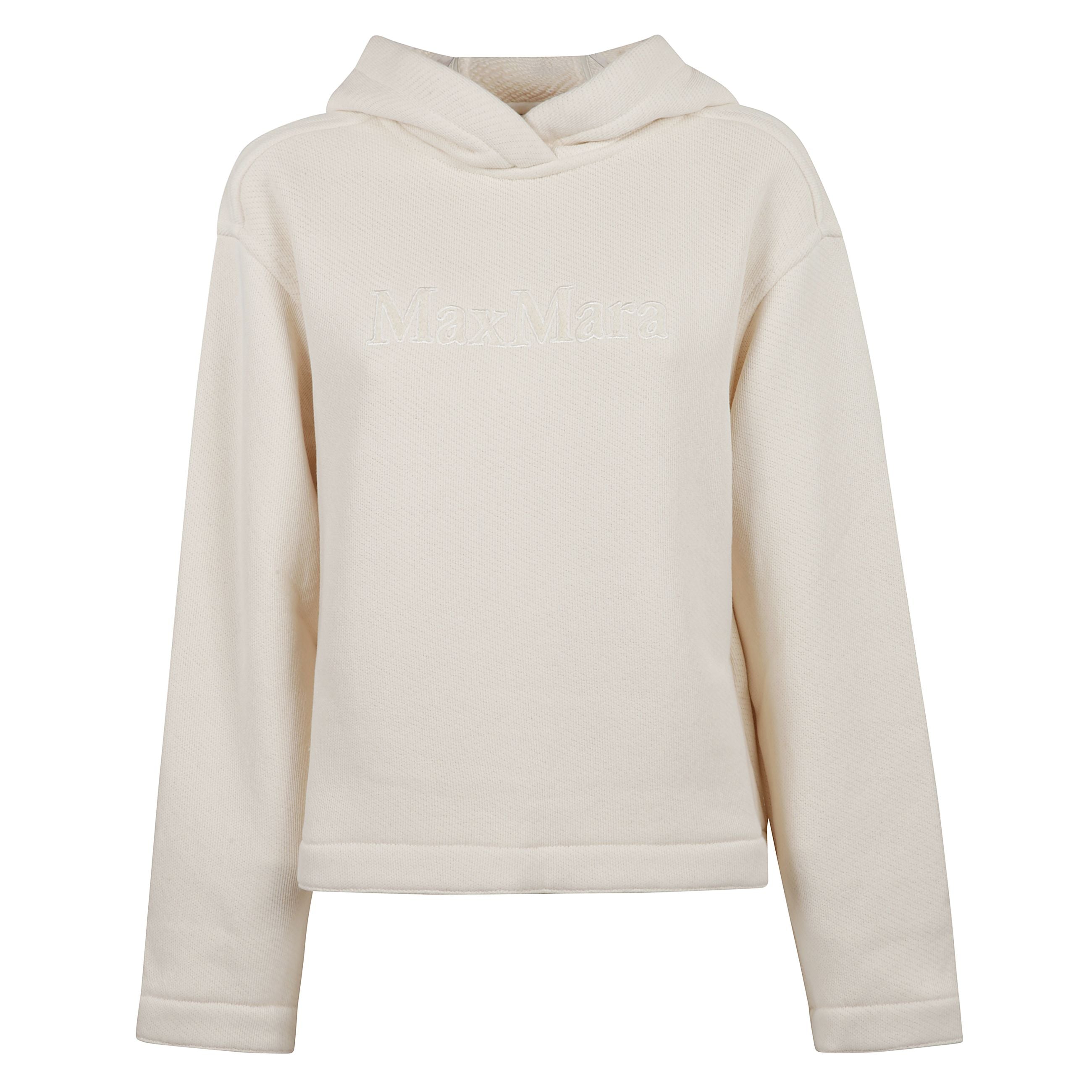 Felpa con cappuccio in morbido tessuto di cotone con maniche lunghe a giro basso e cappuccio.