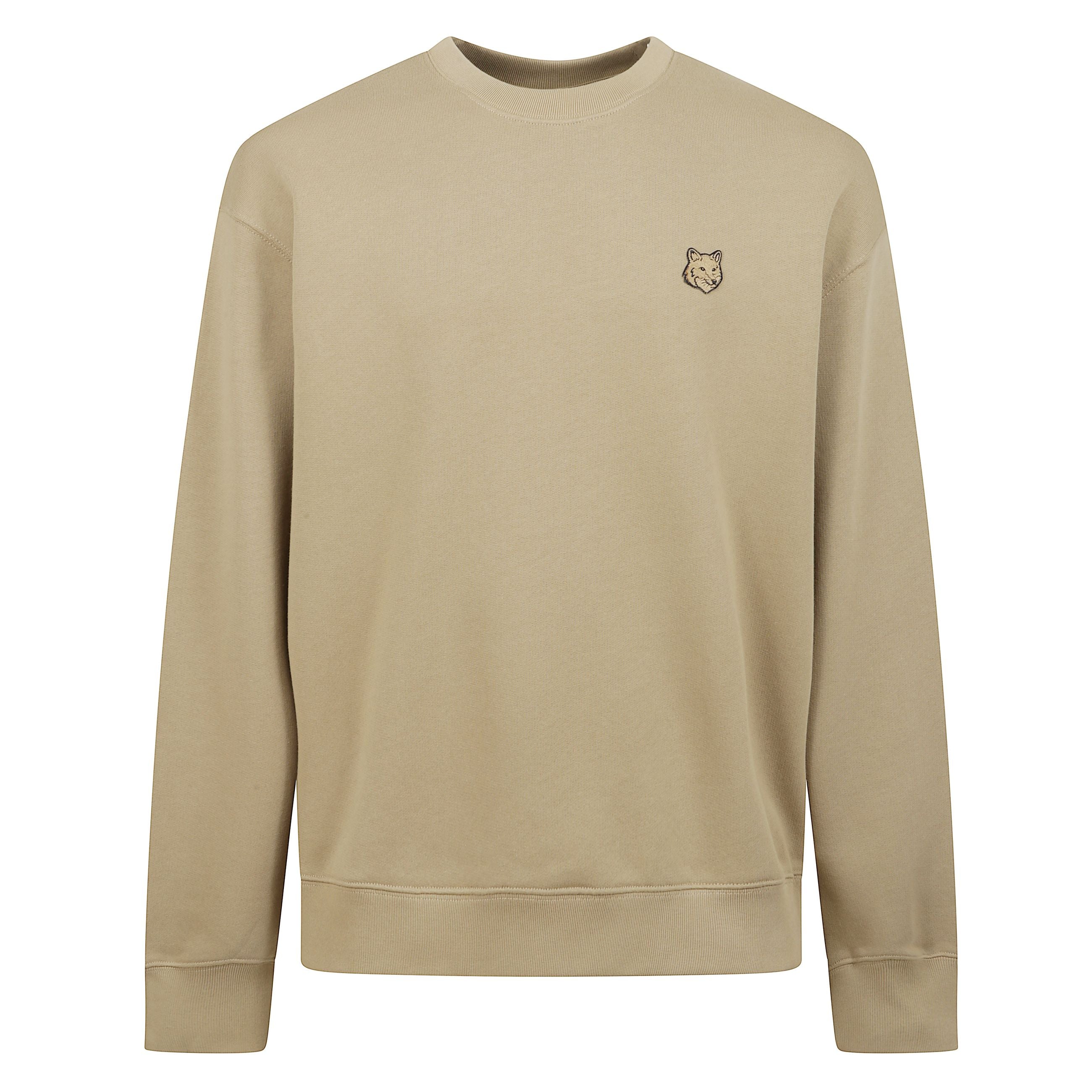 Felpa in pile leggero. taglio comfort con patch ricamato bold fox head.