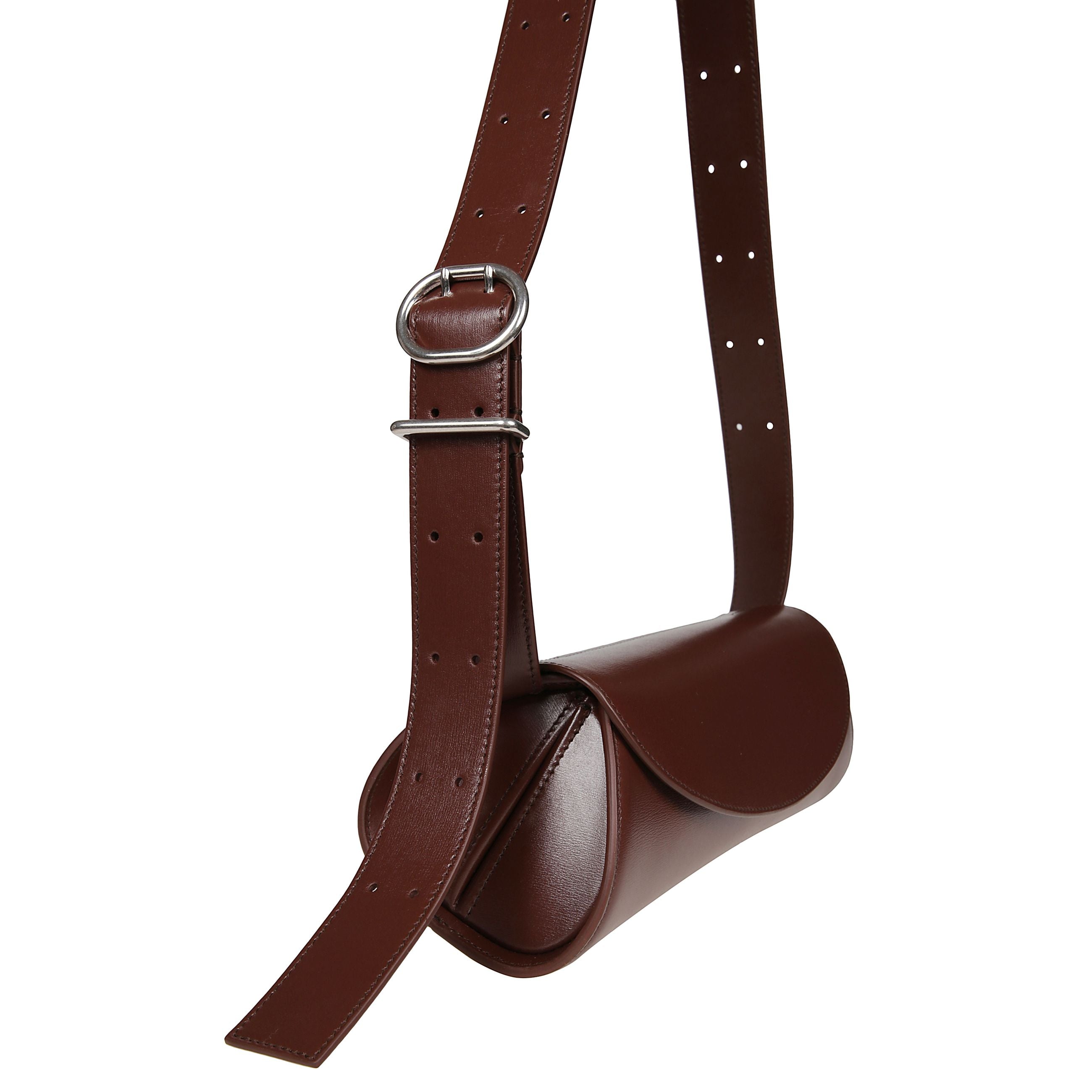 Borsa piccola cannolo in pelle