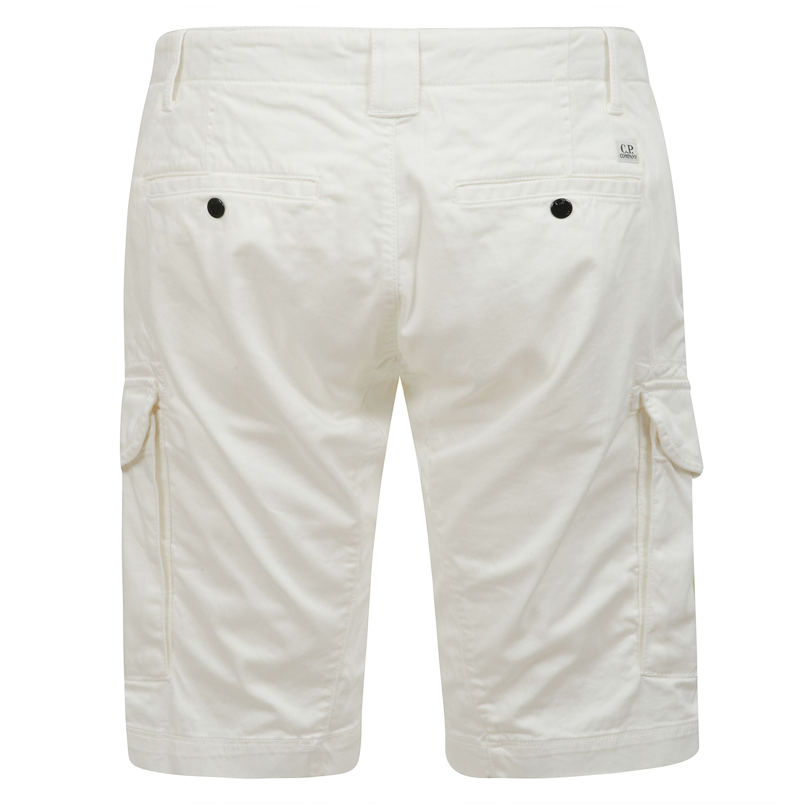 C. p. company pantaloncini realizzati in stretch sateen, cotone elasticizzato opaco, con pratiche tasche cargo e passanti.