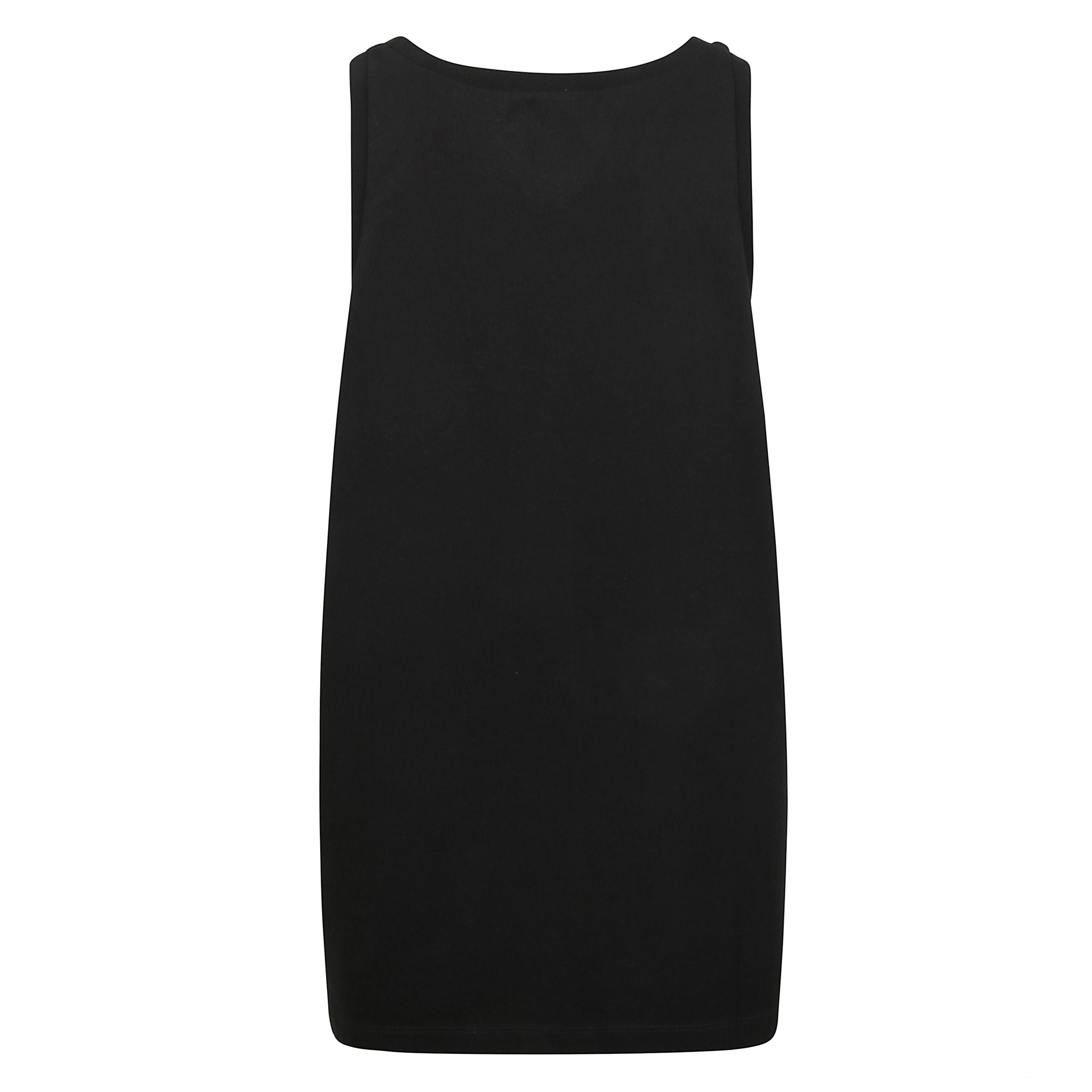 T-shirt senza maniche dal carattere audace ma versatile. il modello è realizzato in jersey di cotone leggero e rifinita con la stampa.