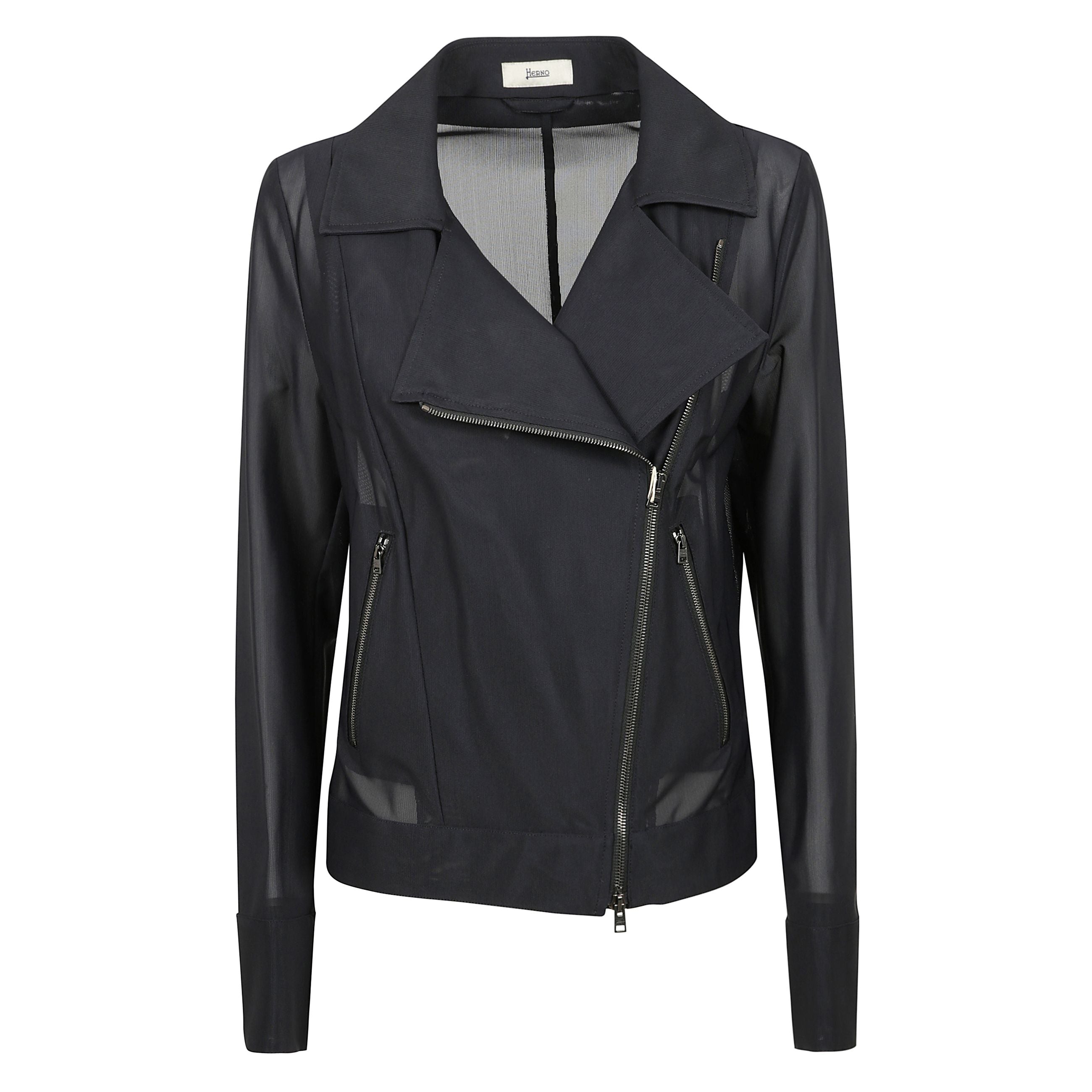 Giubbotto doppiopetto, retro semitrasparente