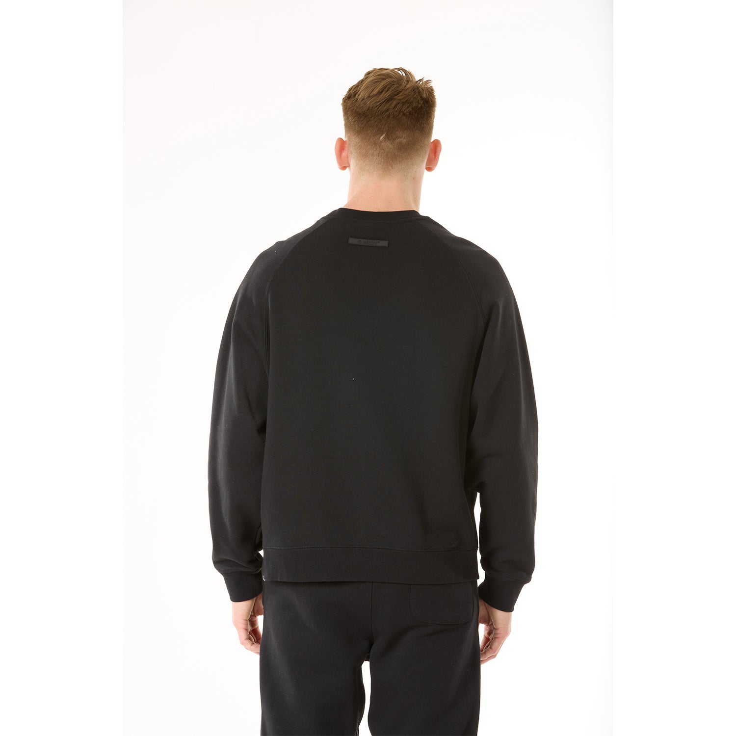 G WEST MENS LIFESTYLE PREMIUM CREW NECK SWEATSHIRT - JET BACK