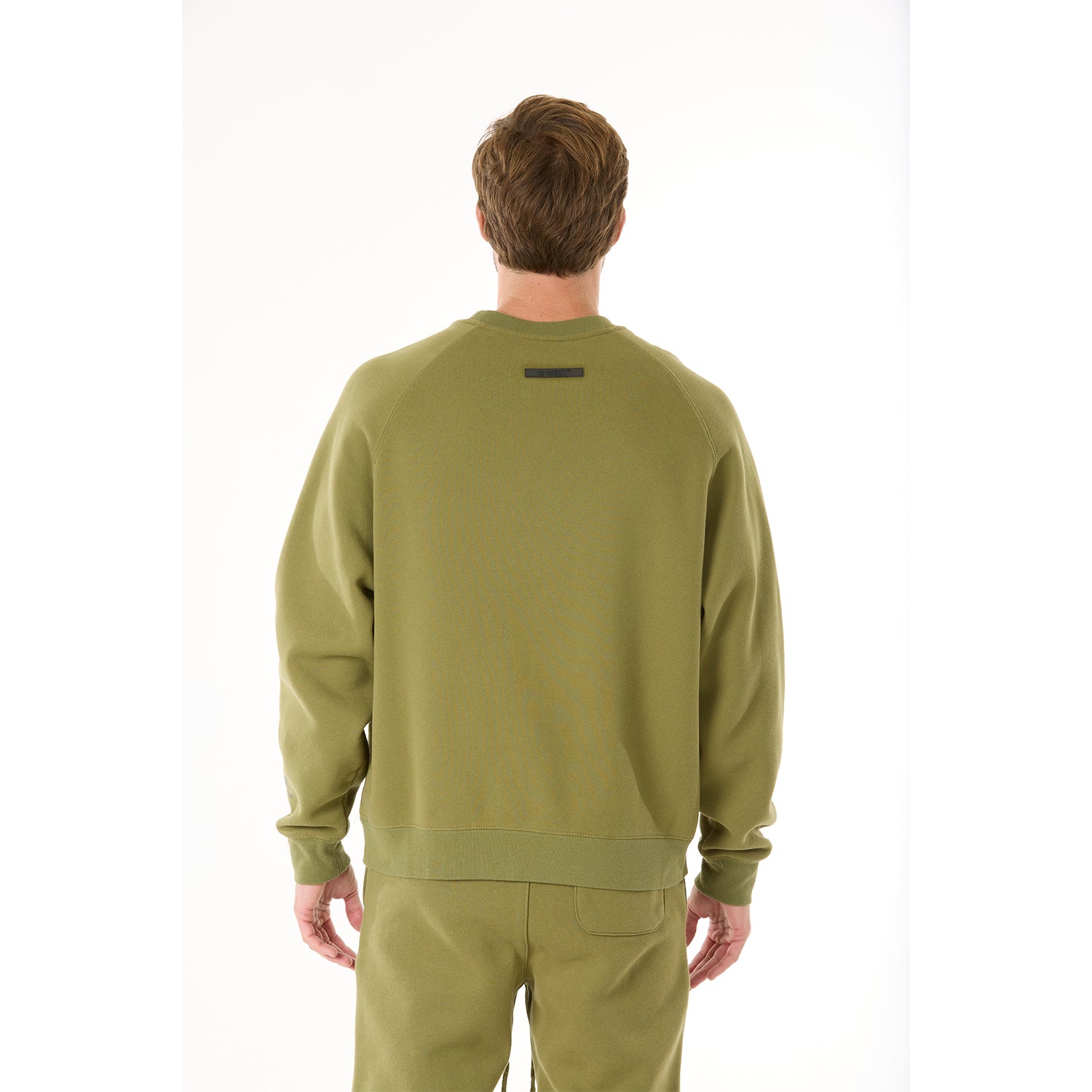 G WEST MENS LIFESTYLE PREMIUM CREW NECK SWEATSHIRT - CAPULET OLIVE