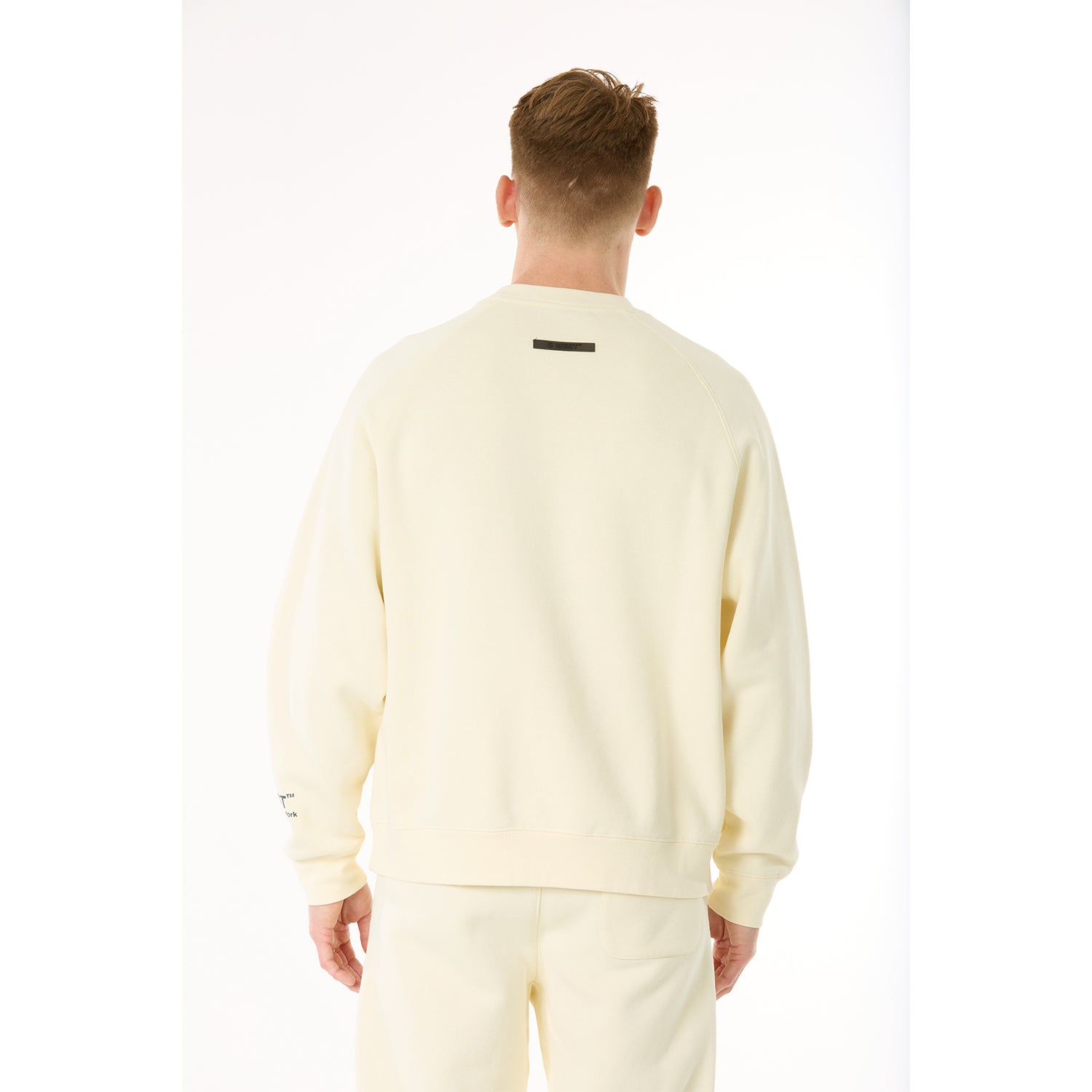 G WEST MENS LIFESTYLE PREMIUM CREW NECK SWEATSHIRT - CLOUD CREAM