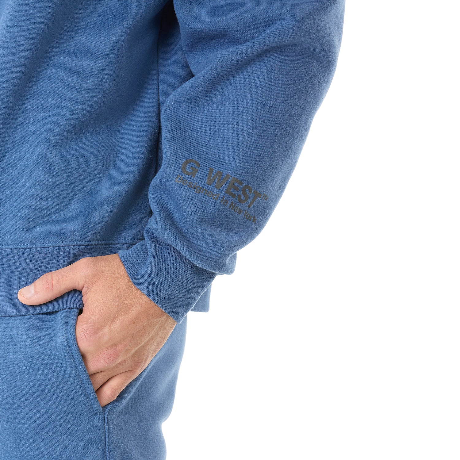 G WEST MENS LIFESTYLE PREMIUM CREW NECK SWEATSHIRT - TRUE NAVY