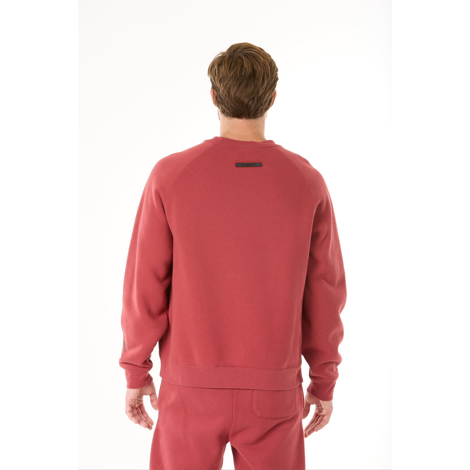 G WEST MENS LIFESTYLE PREMIUM CREW NECK SWEATSHIRT - BRICK RED