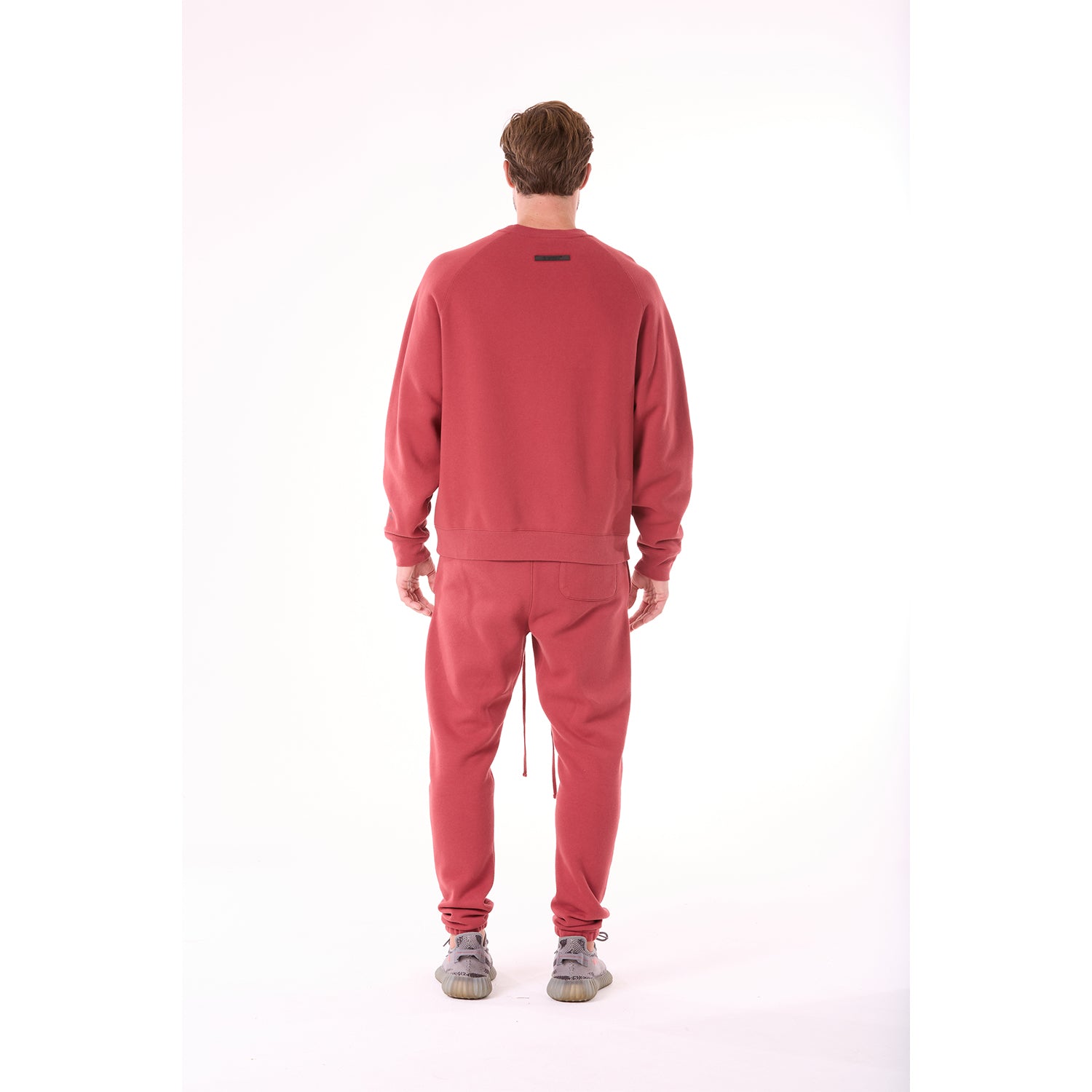 G WEST MENS LIFESTYLE PREMIUM CREW NECK SWEATSHIRT - BRICK RED