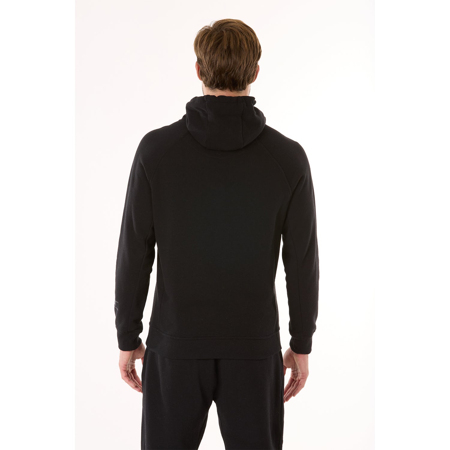 G WEST MENS FLEECE PULLOVER HOODIE - JET BLACK