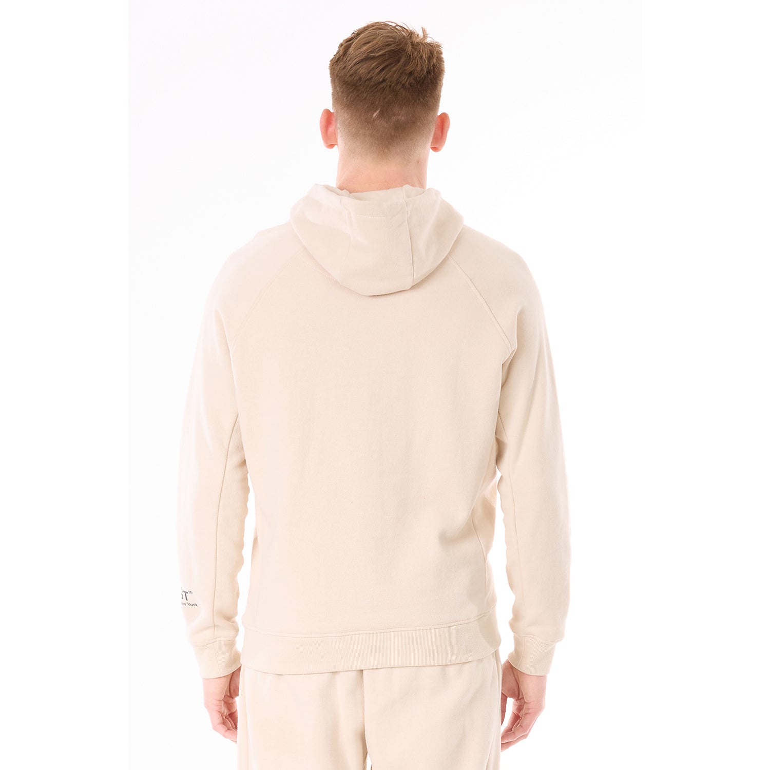 G WEST MENS FLEECE PULLOVER HOODIE - BROWN RICE