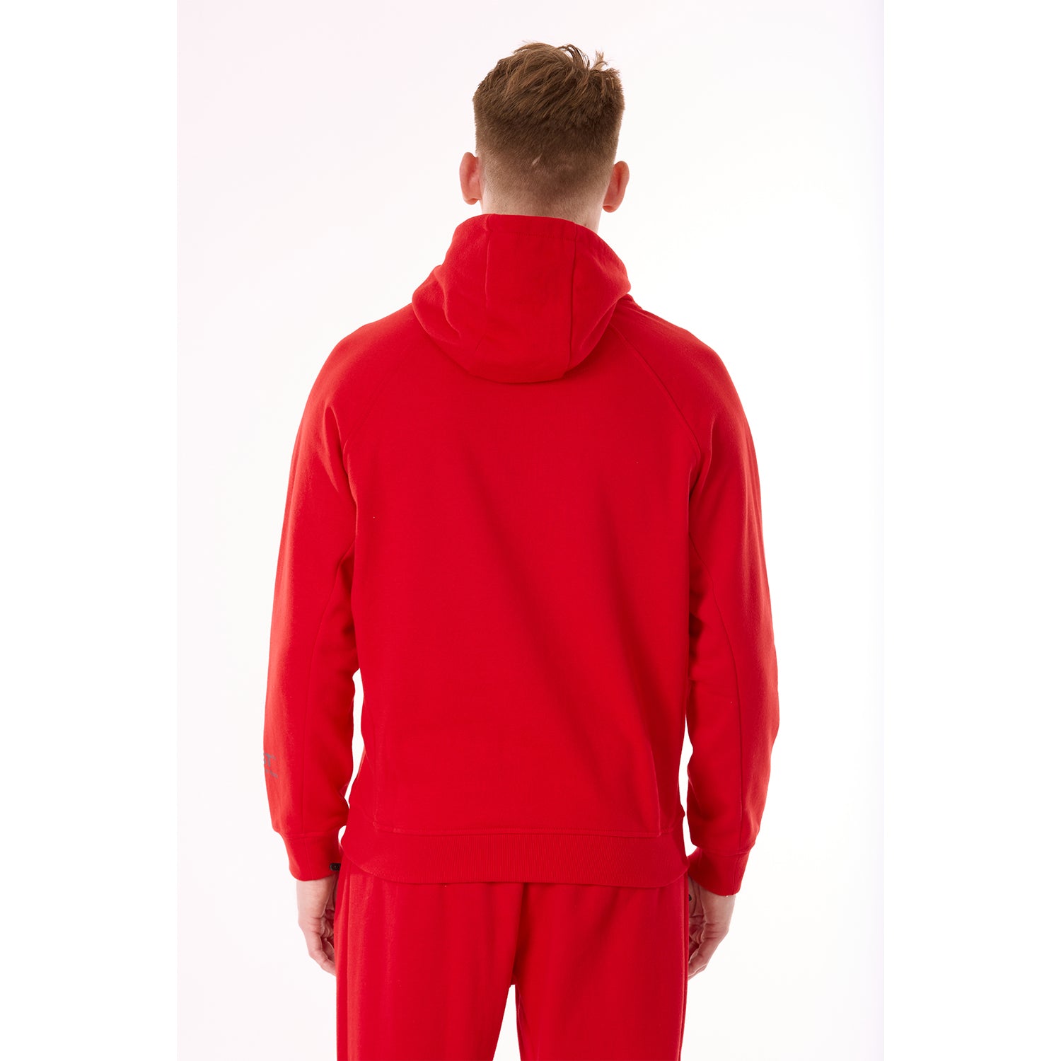 G WEST MENS FLEECE PULLOVER HOODIE - RACING RED