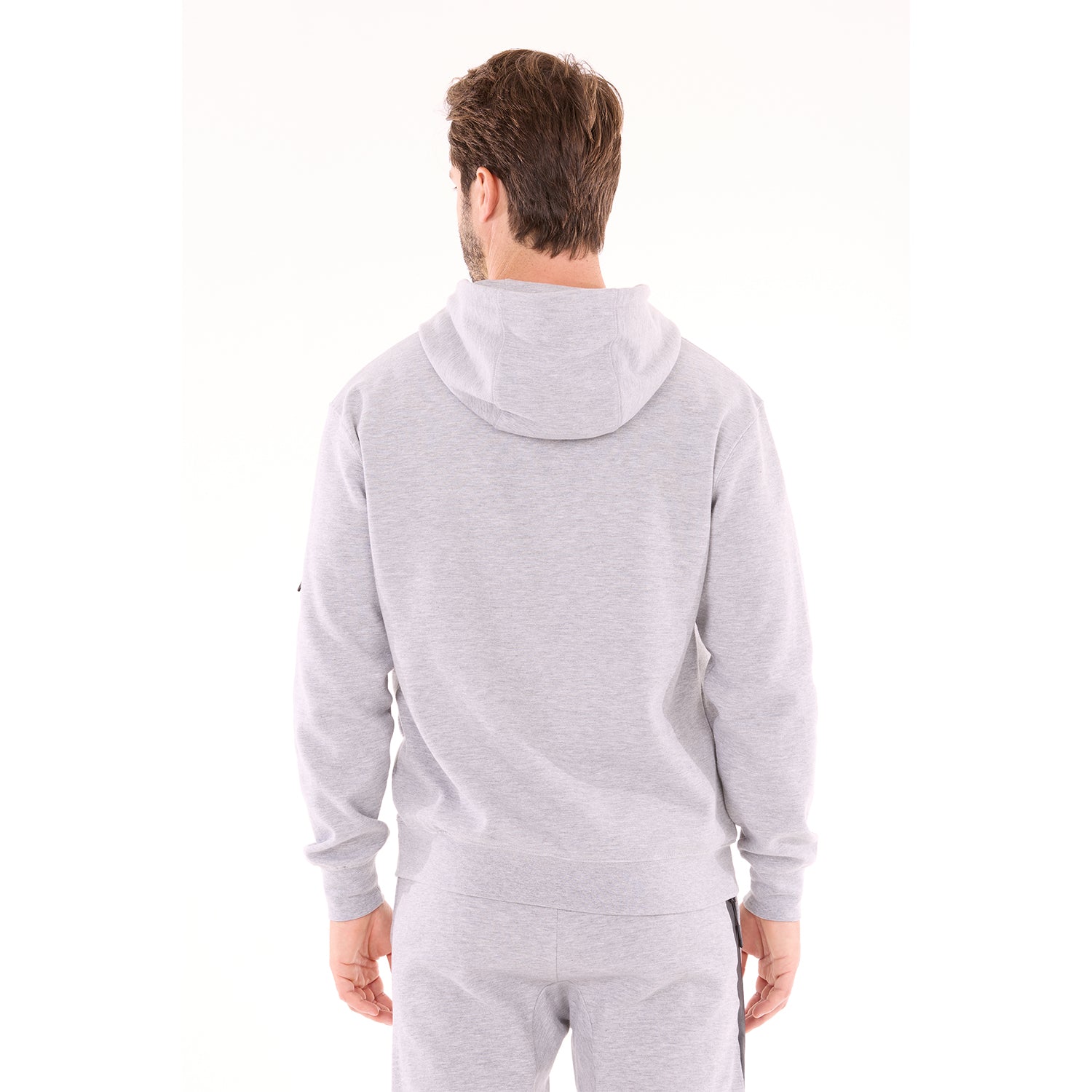 G WEST MENS FLEECE PULLOVER HOODIE - GREY