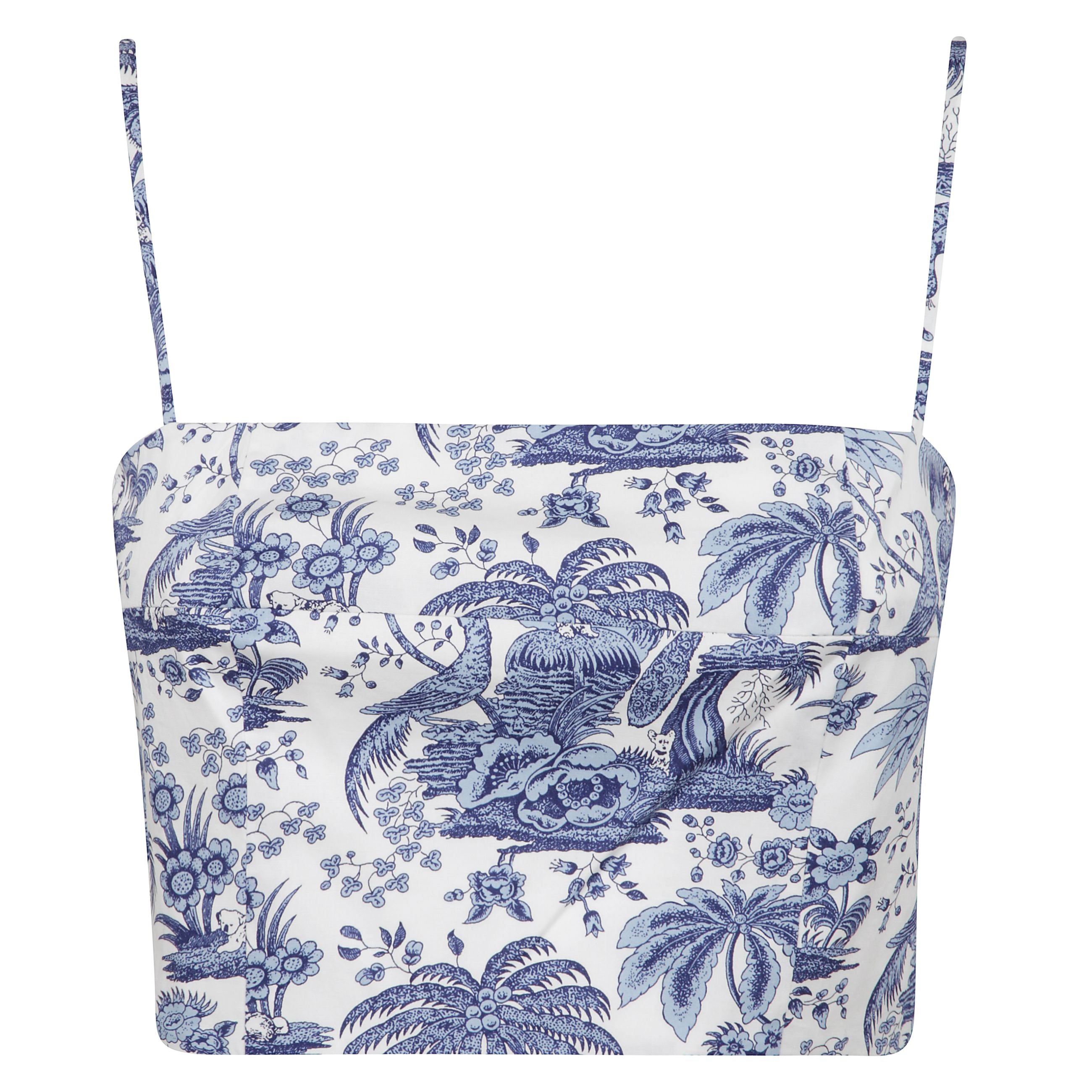 Top bianco con chiusura posteriore a zip nascosta
e spalline sottili regolabili