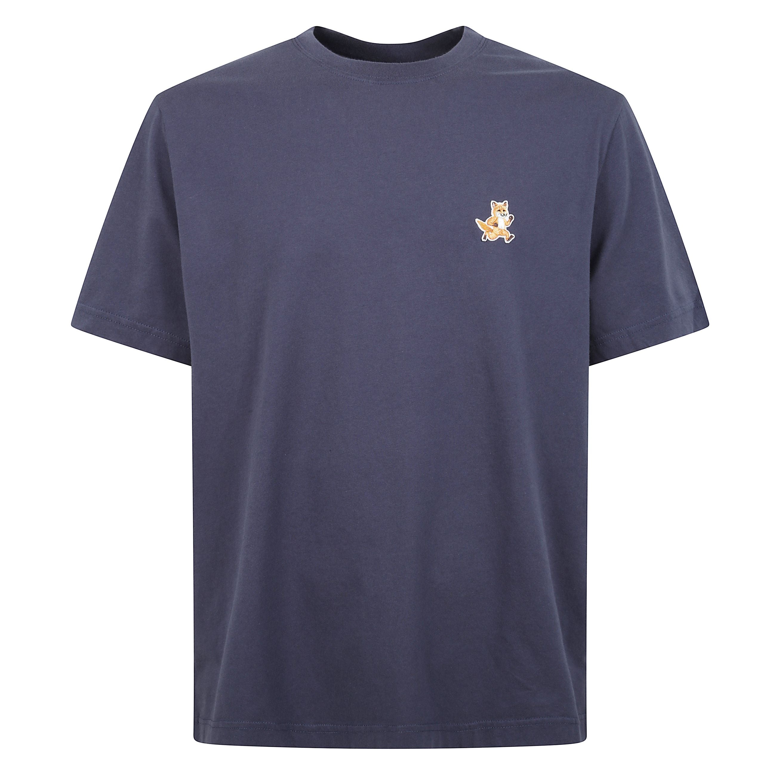 T-shirt in cotone a manica corta. taglio comfort con patch ricamata speedy fox.