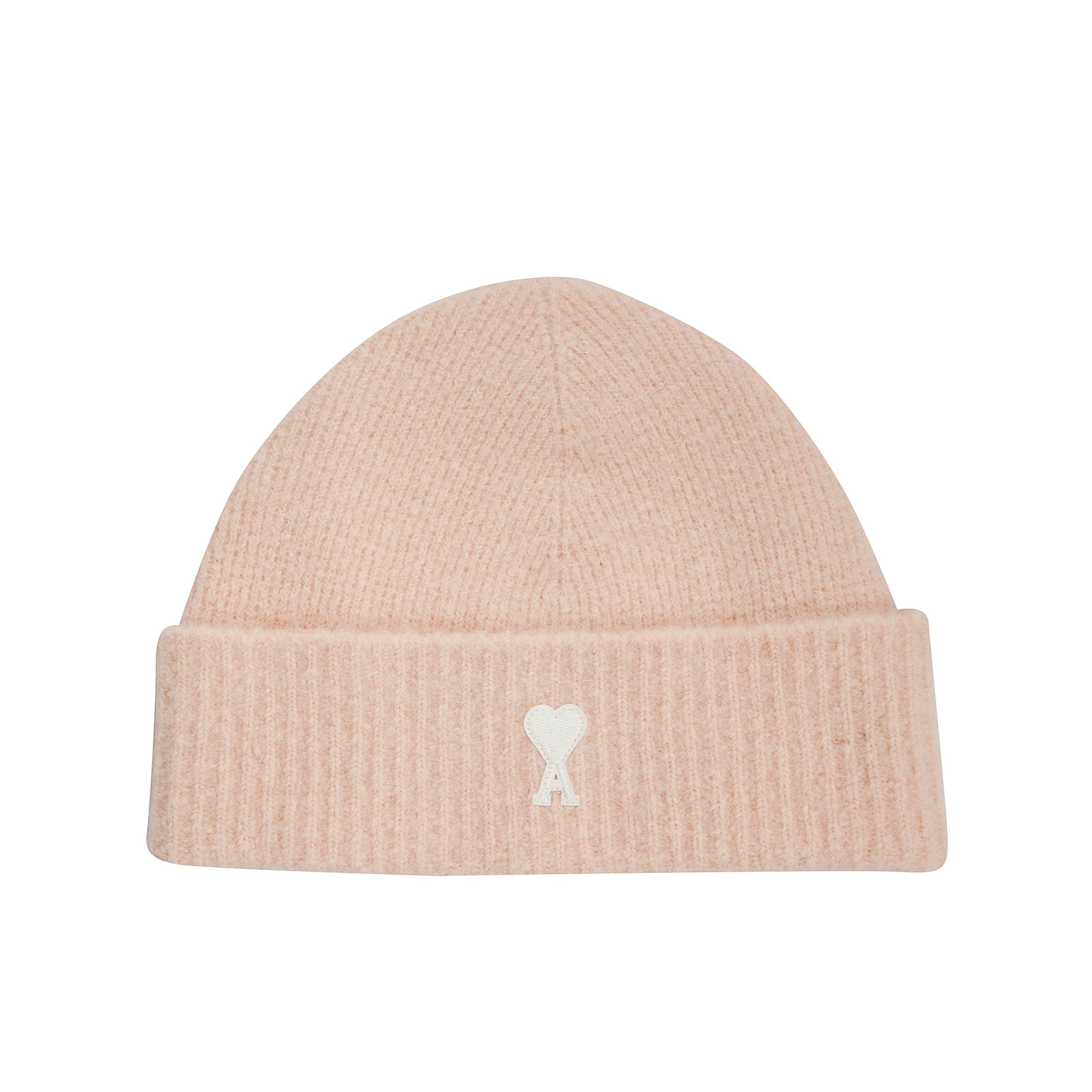 Cappello in maglia con lavorazione a punto interlock. toppa con logo ami de coeur sul fronte.