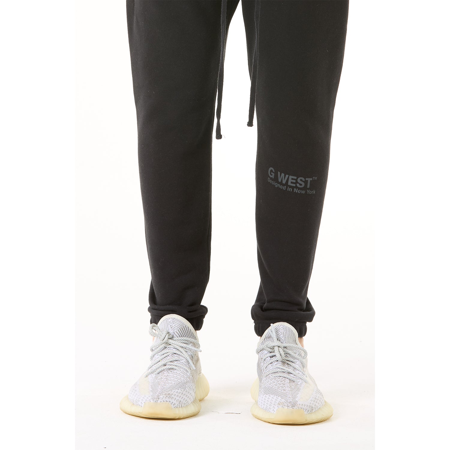 G WEST MENS LIFESTYLE PREMIUM JOGGER PANTS - JET BLACK