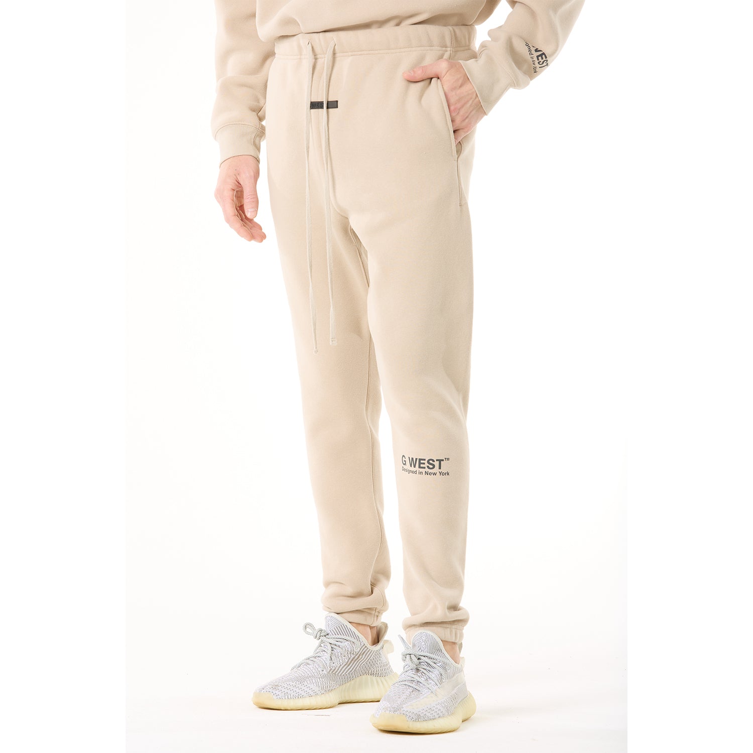 G WEST MENS LIFESTYLE PREMIUM JOGGER PANTS - OXFORD TAN