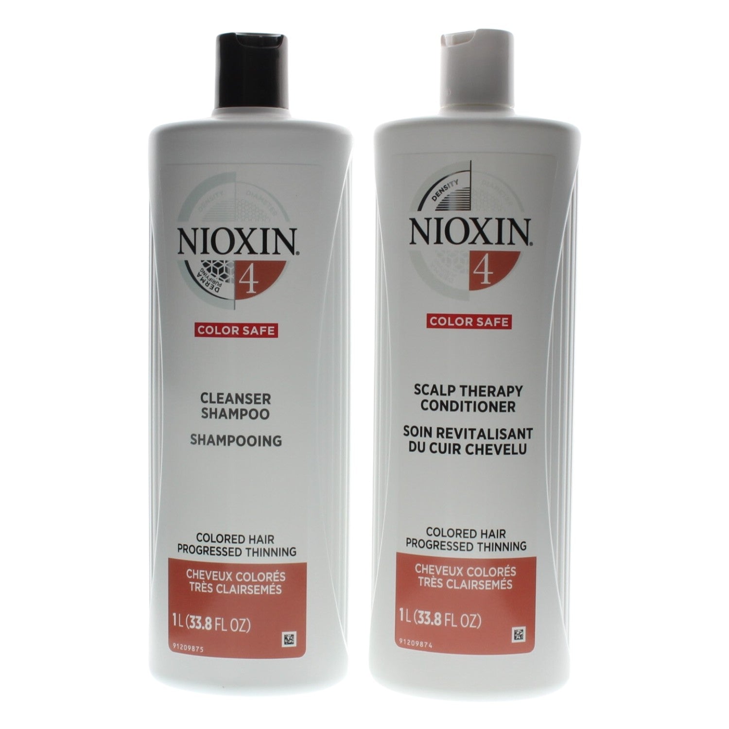 Nioxin System 4 Cleanser + Scalp Therapy, Fine Hair Liter Duo -#300165