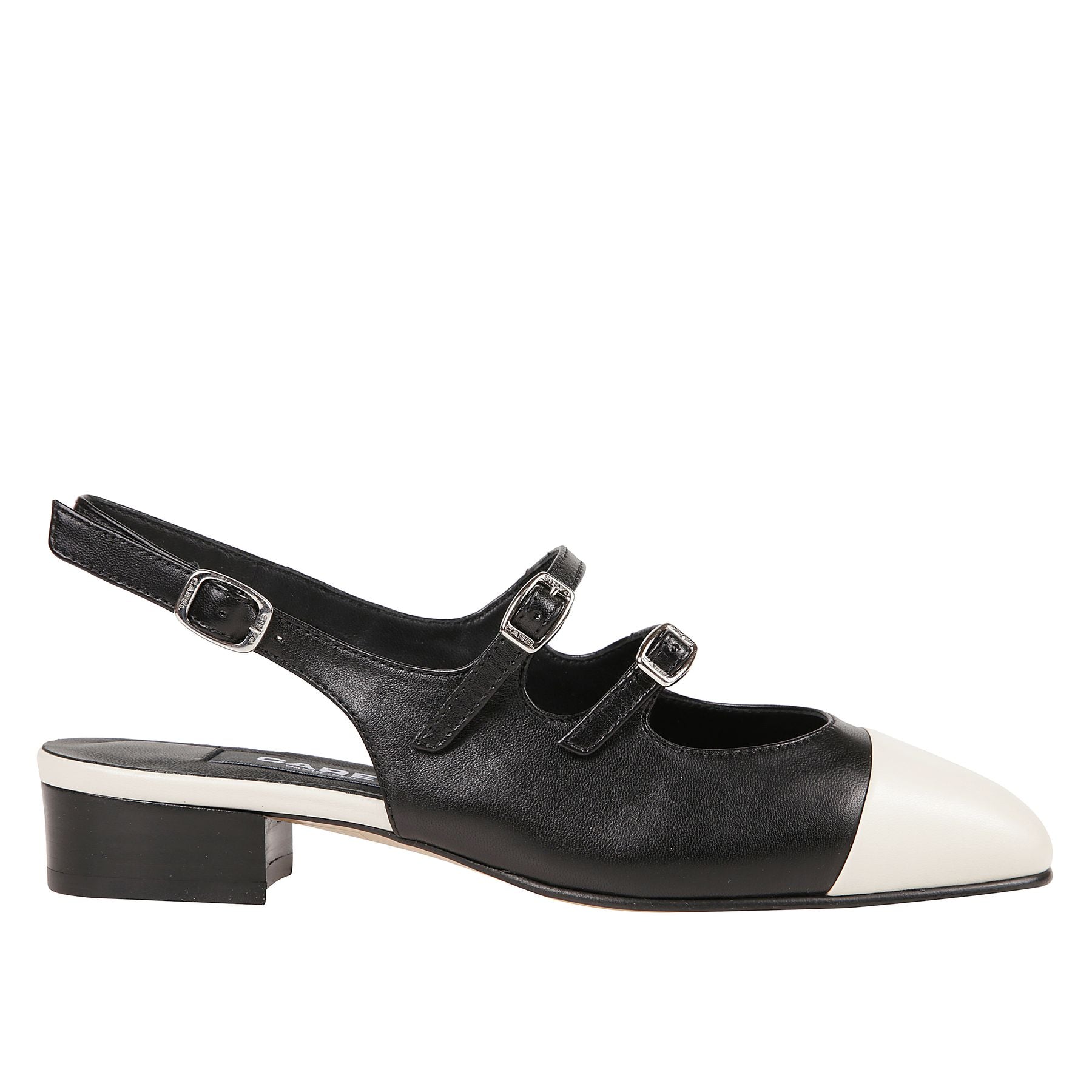 Nappa leather-black & ivory nappa leather