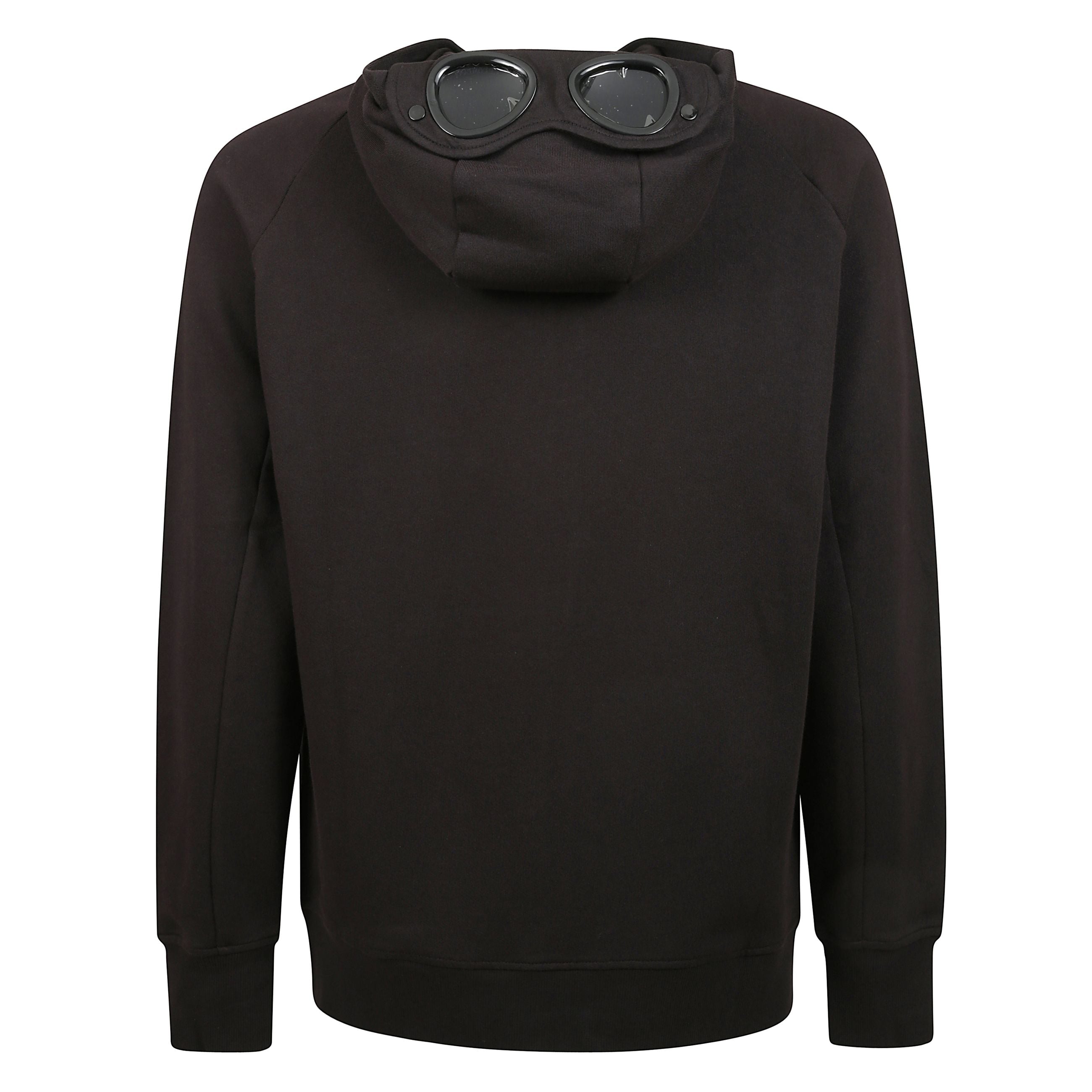 Felpa con cappuccio goggle realizzata in fleece di cotone smerigliato di peso medio con struttura a trama diagonale. regular fit.