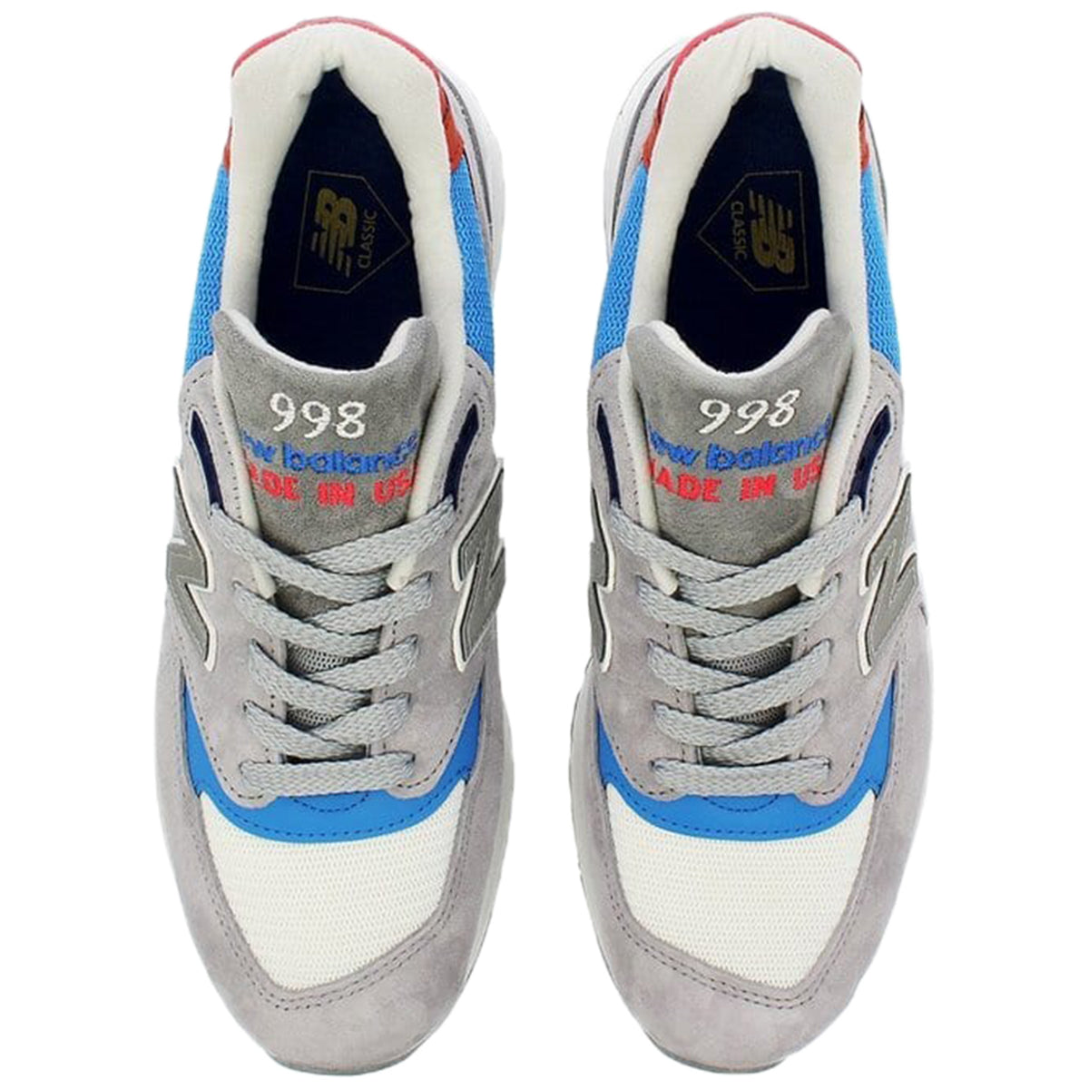 New Balance 998 Grey Light Blue Red