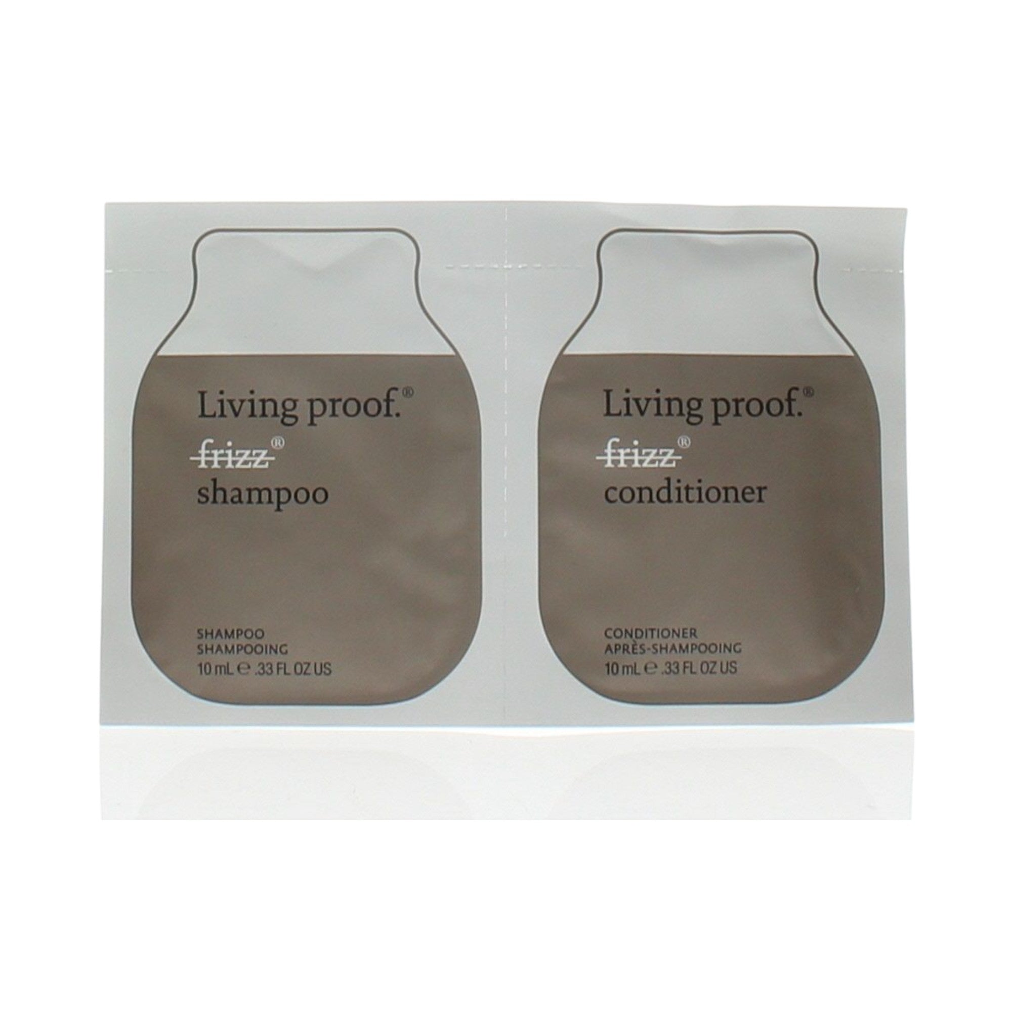 Living Proof No Frizz Shampoo Conditioner Duo Pouch 0.33oz/10ml
