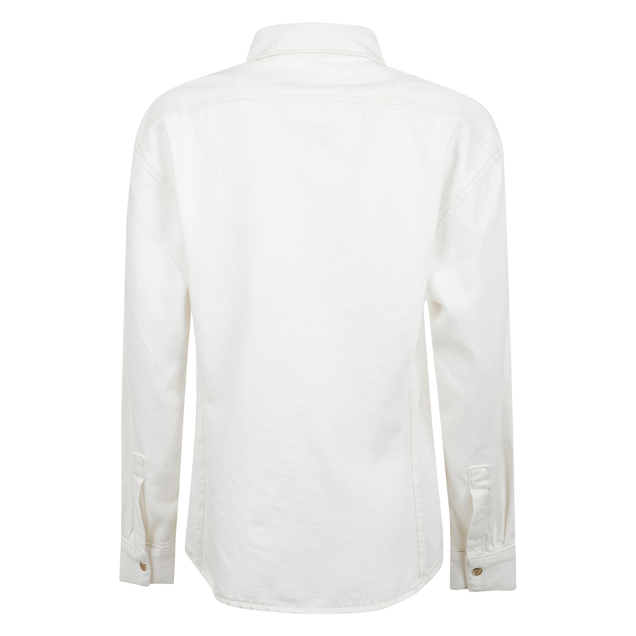 Sculpted shirt chiusura frontale con abbottonatura a pressione, colletto classico, maniche lunghe e polsini con abbottonatura