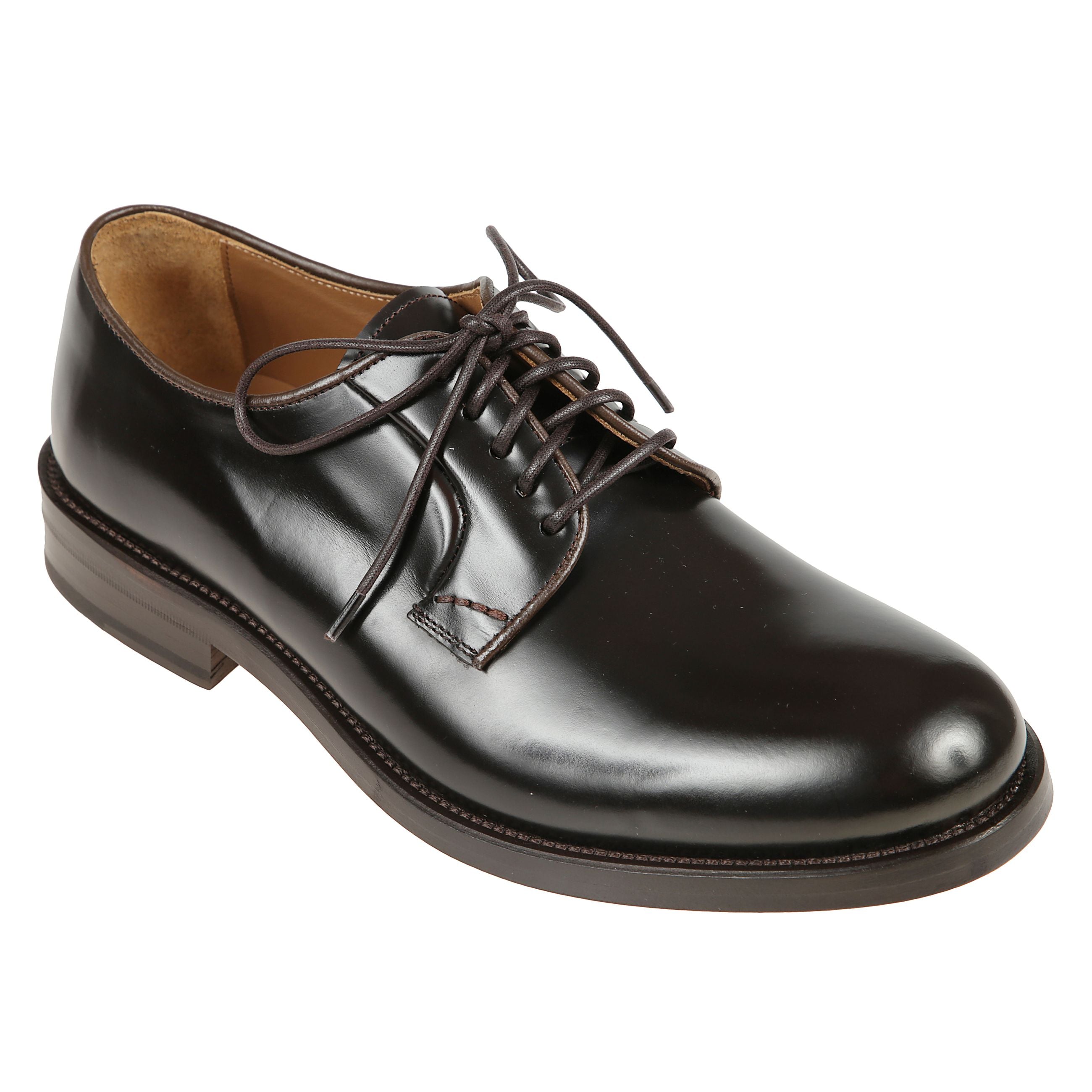 Scarpe oxford da uomo, chiusura con lacci e monocromo in pelle.