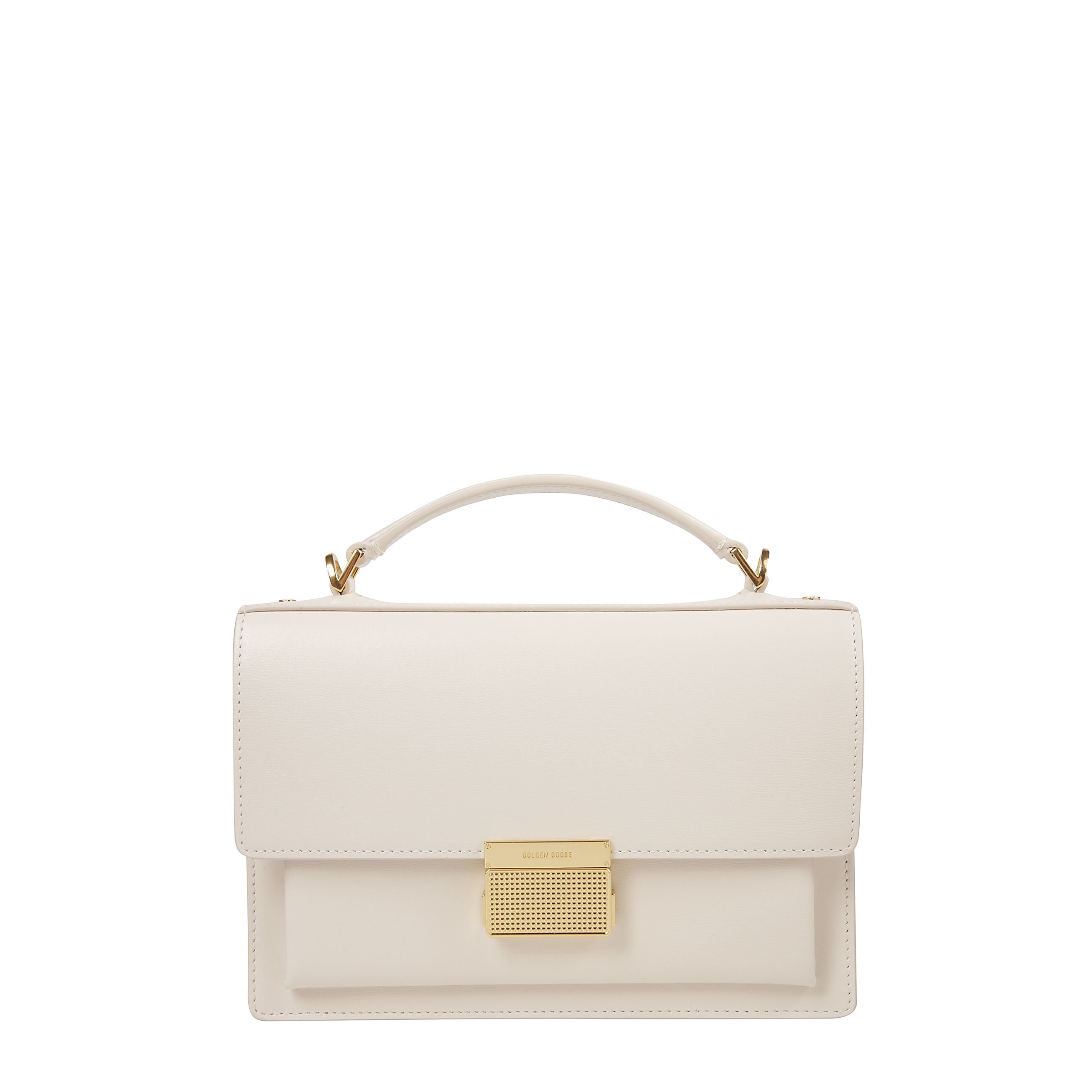 Funzionale ma sofisticata, la venezia bag è una dichiarazione di eleganza veneziana, che invita a portare con sé un pezzo della sua anima, ovunque. in pelle palmellato color burro, questo modello si caratterizza per la chiusura con fibbia dorata e per i