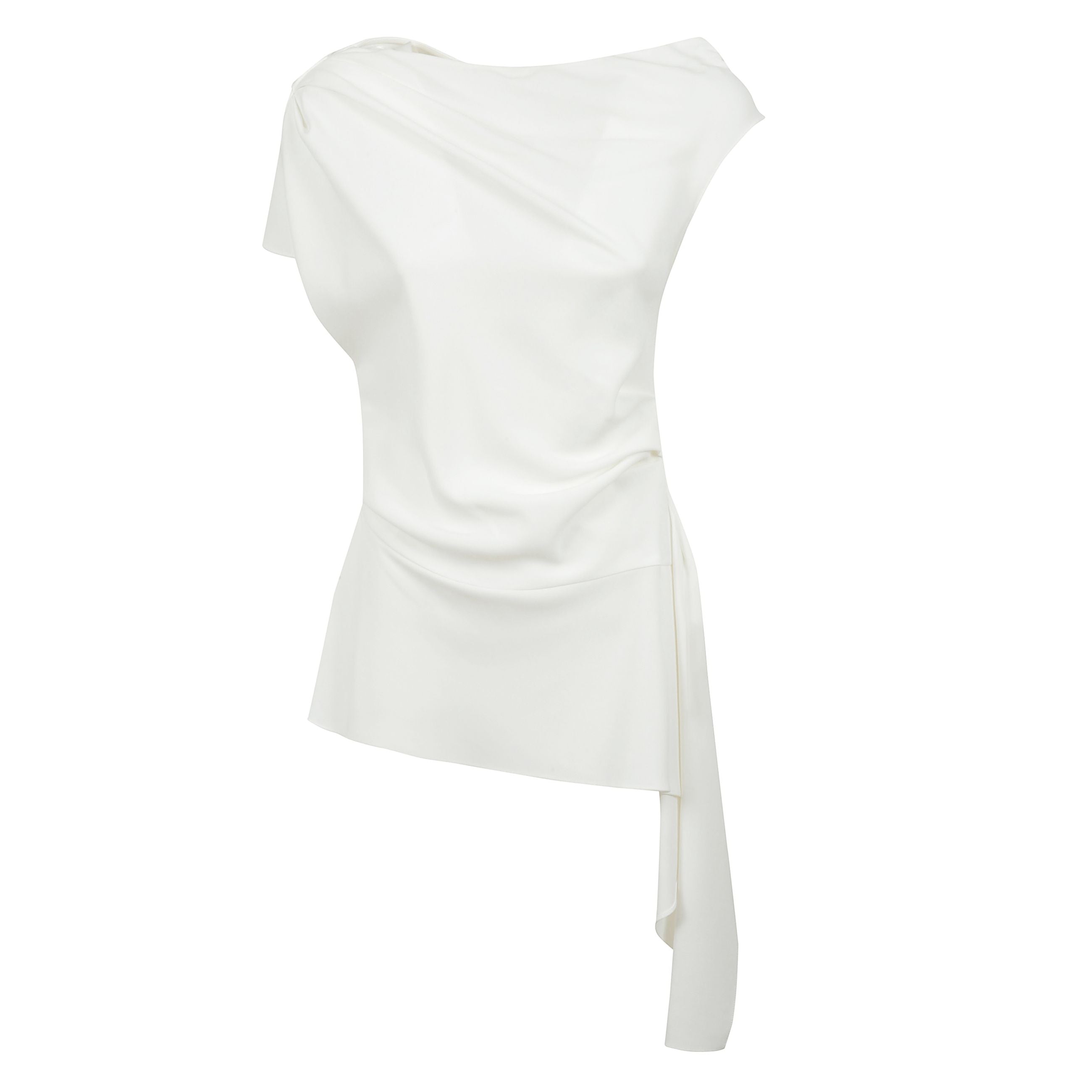 Saskia draped top con scollatura asimmetrica e design drappeggiato