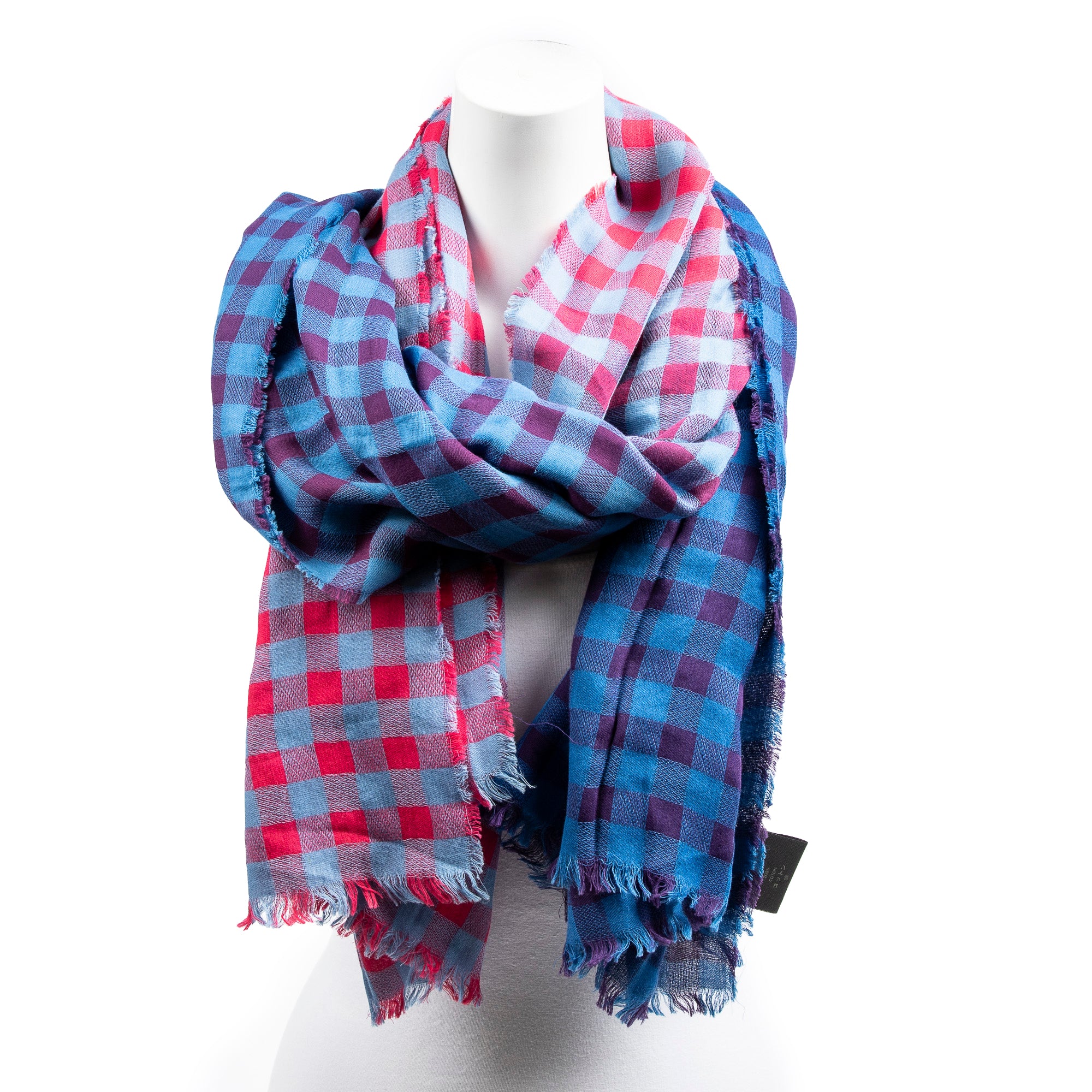 Damier Masai Plaid Print Scarf