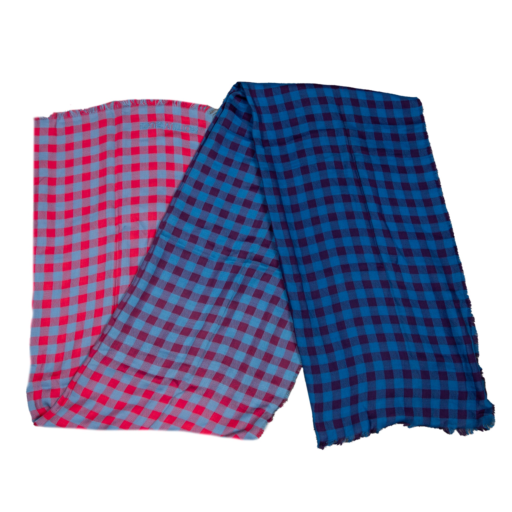 Damier Masai Plaid Print Scarf
