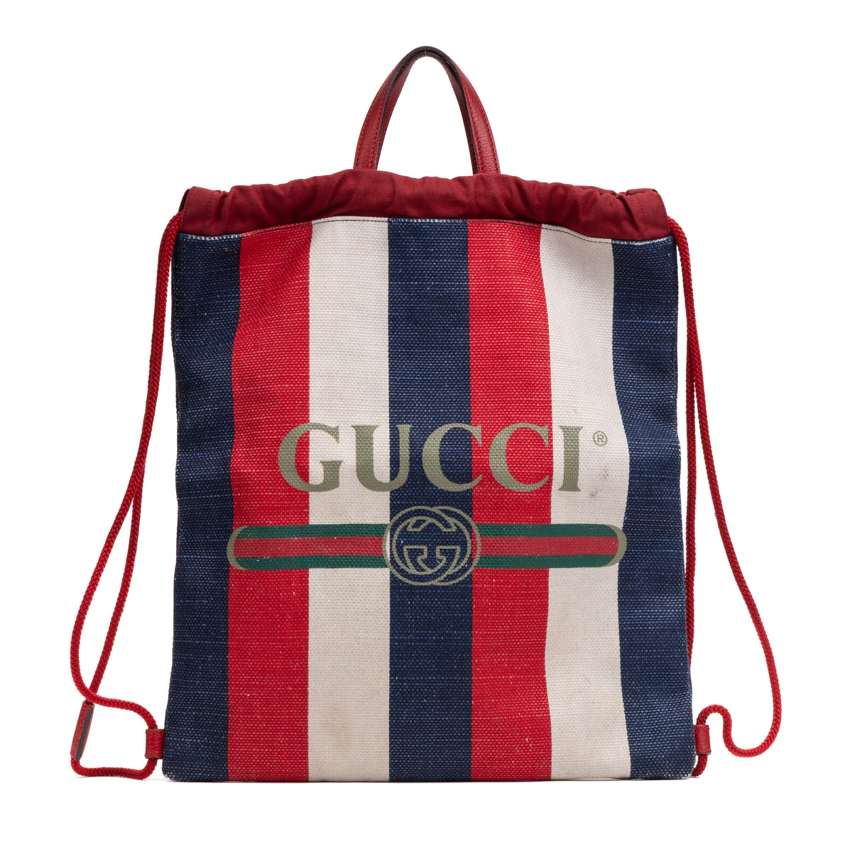 Striped Drawstring Backpack