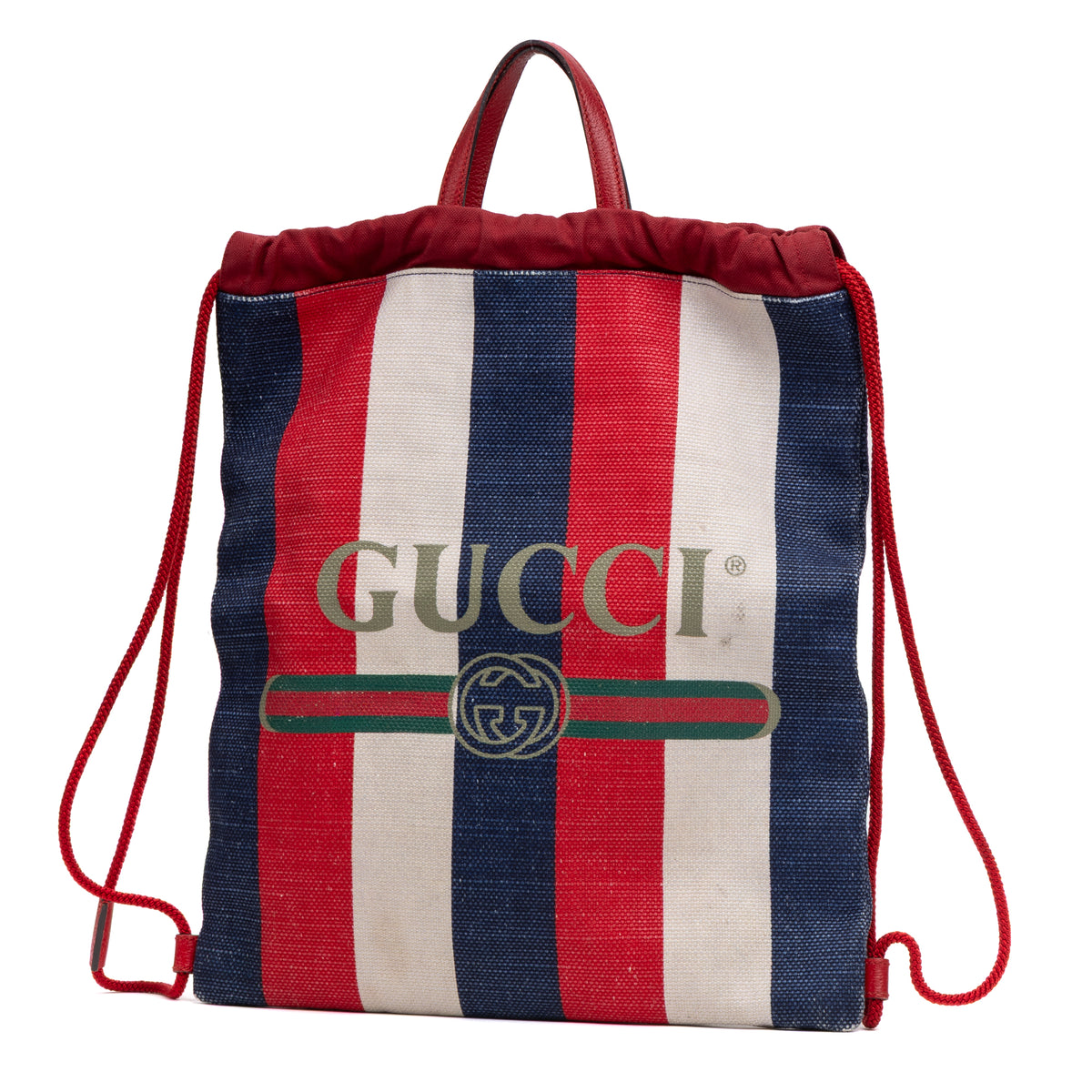 Striped Drawstring Backpack