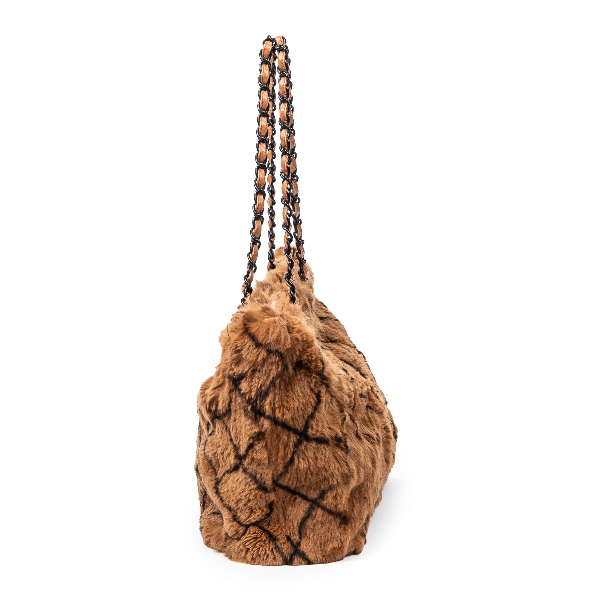 Large Fur Chain Tote