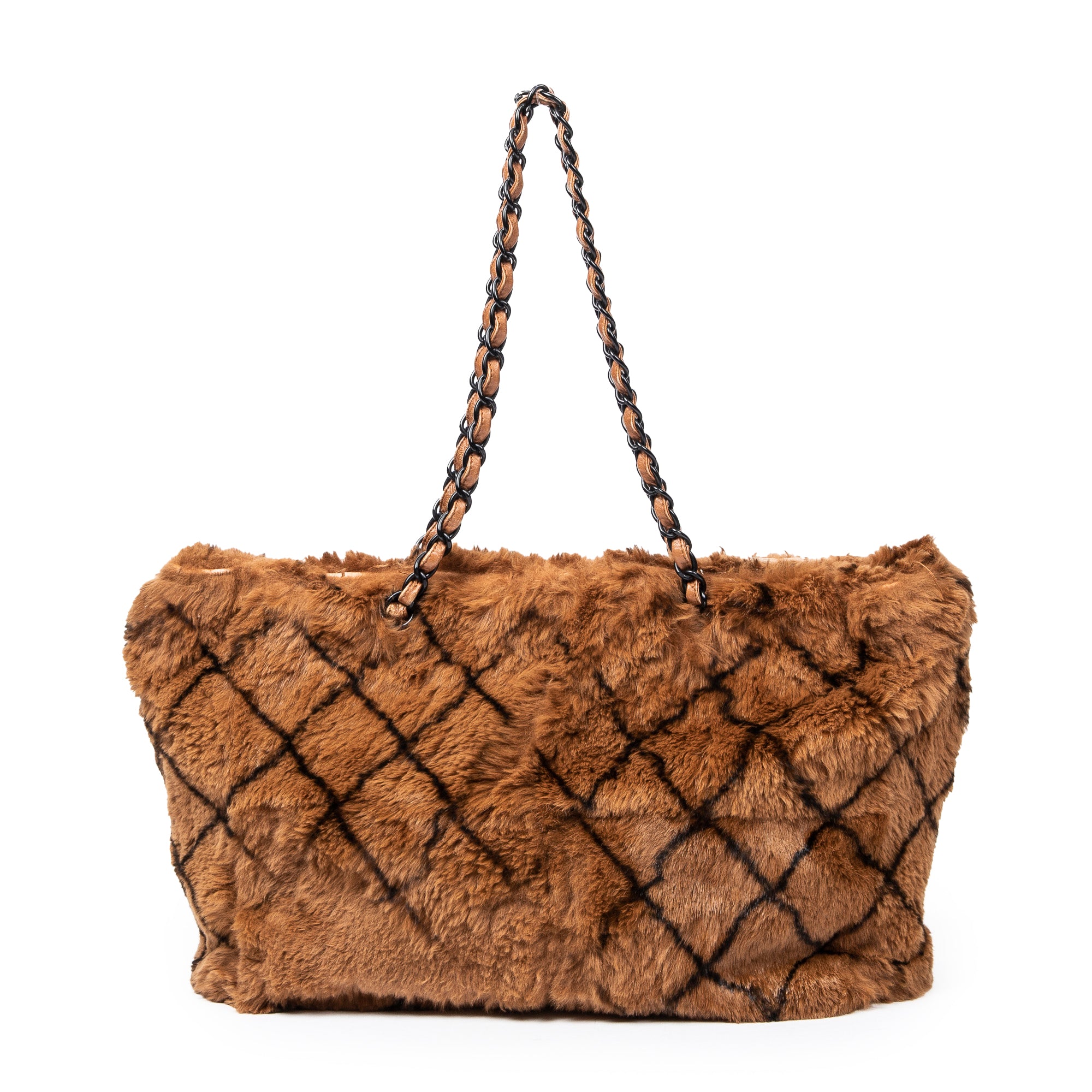 Large Fur Chain Tote