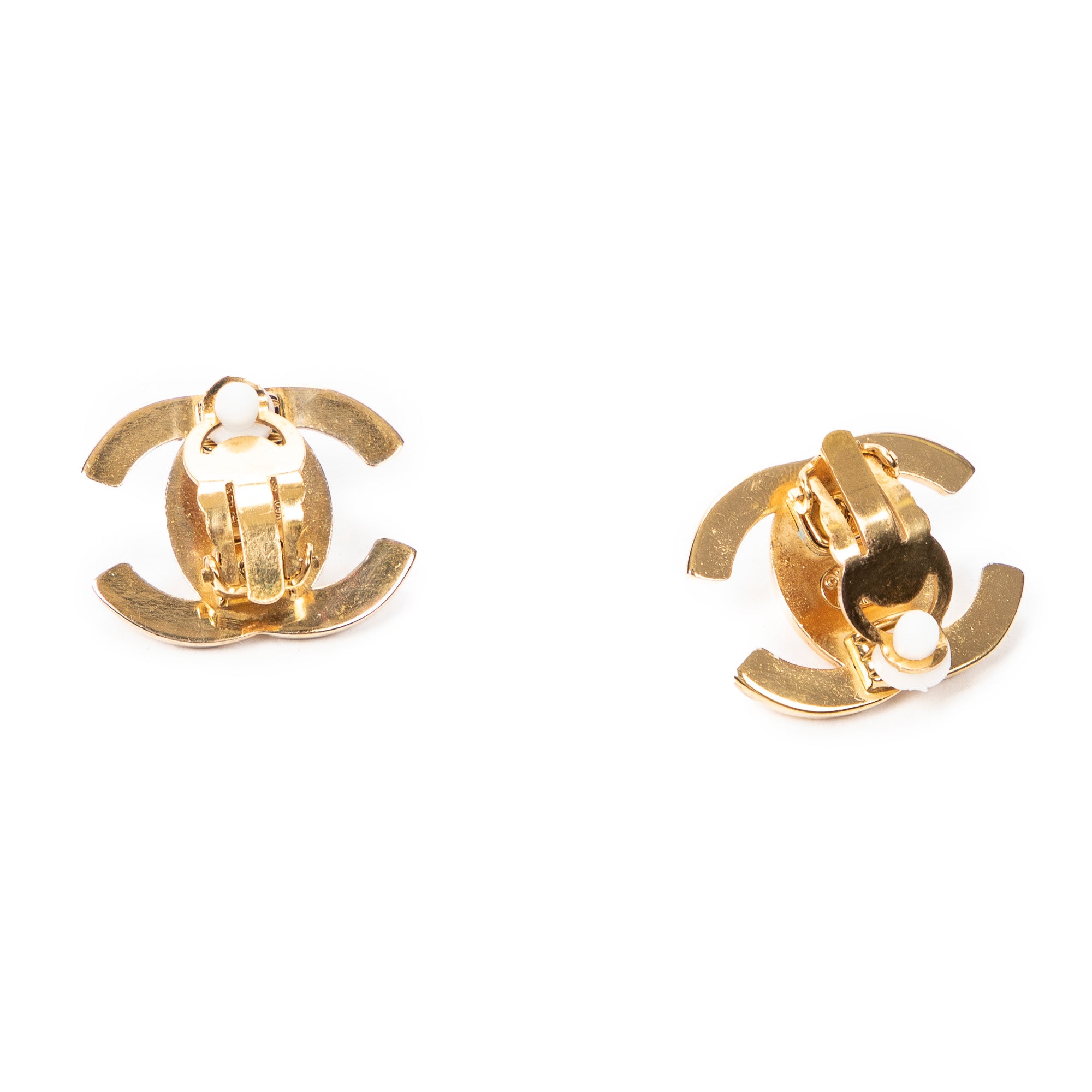 CC Turn Lock Clip On Earrings
