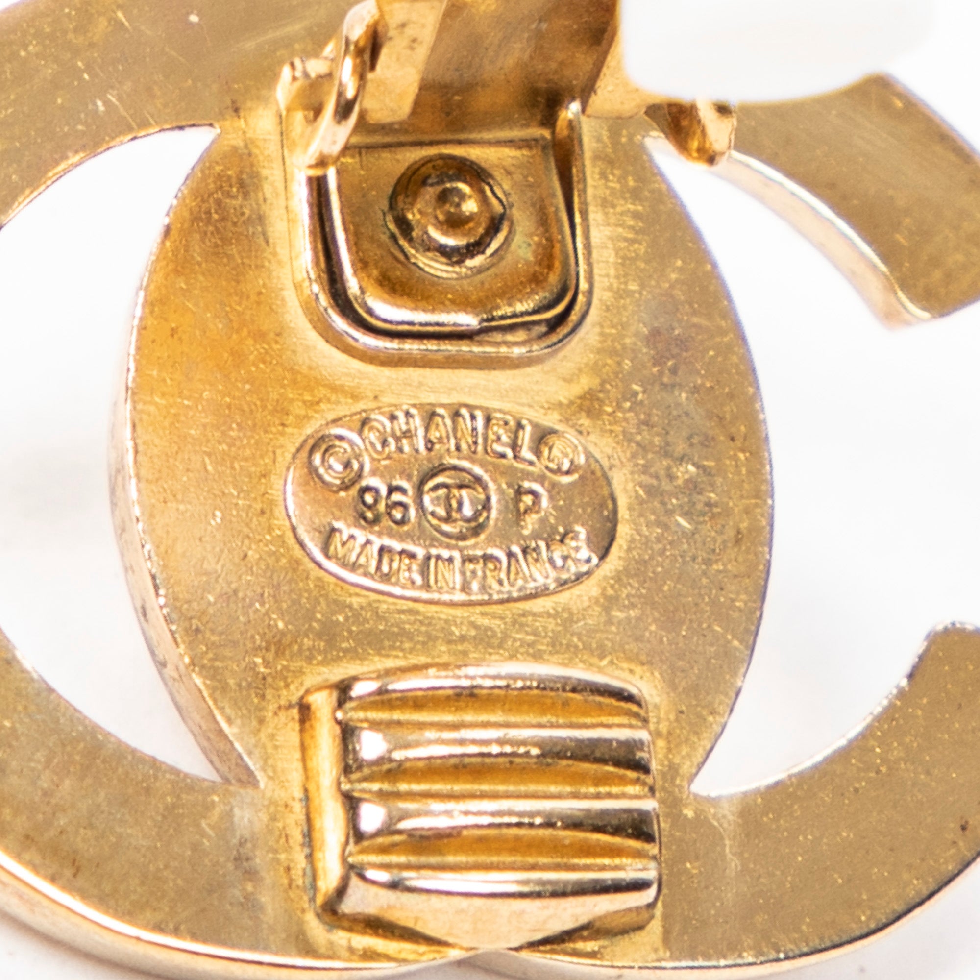 CC Turn Lock Clip On Earrings
