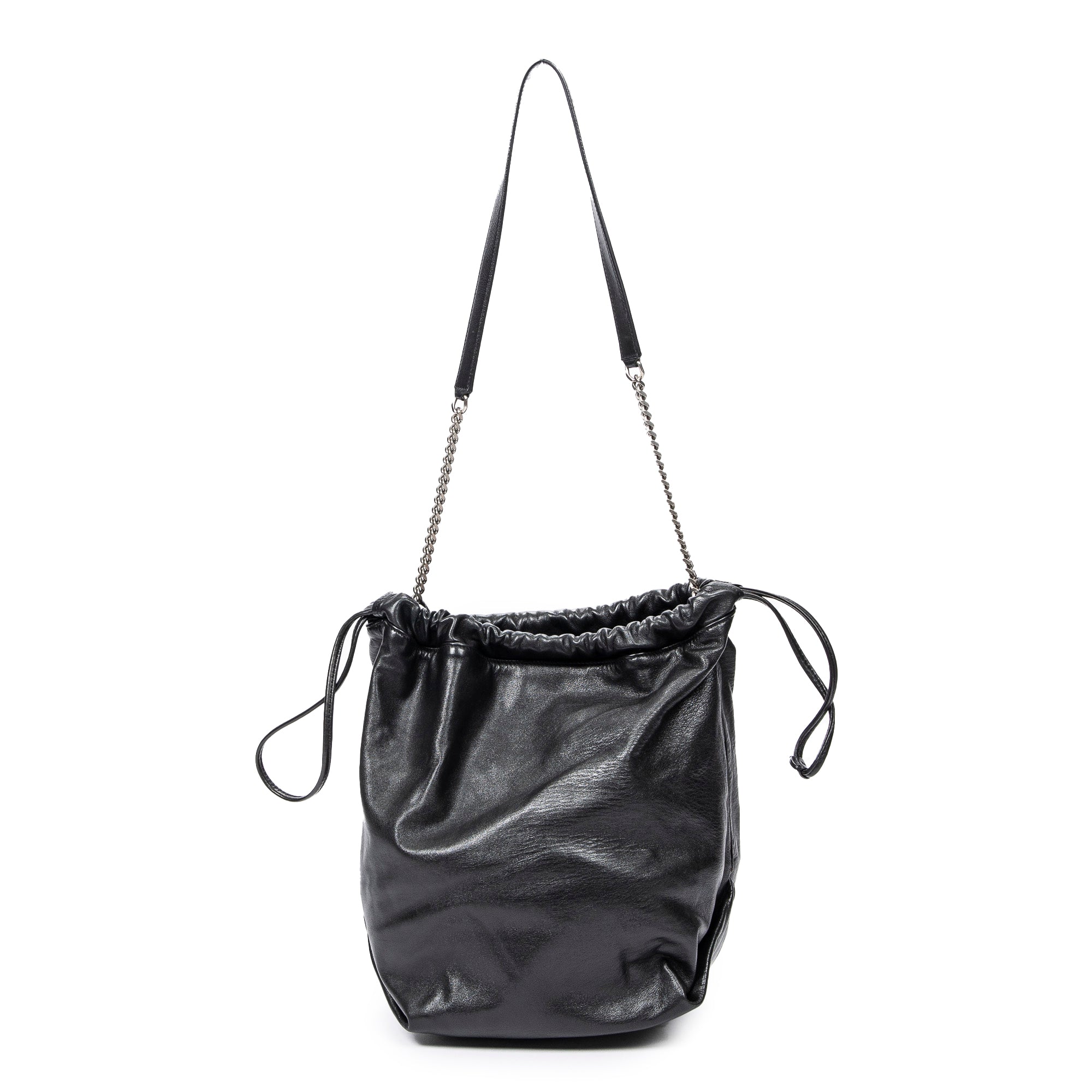 Small Teddy Drawstring Bucket Bag
