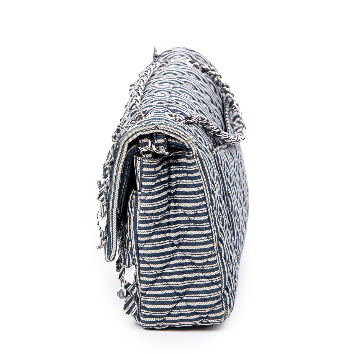Medium Sequin Stripe Double Flap