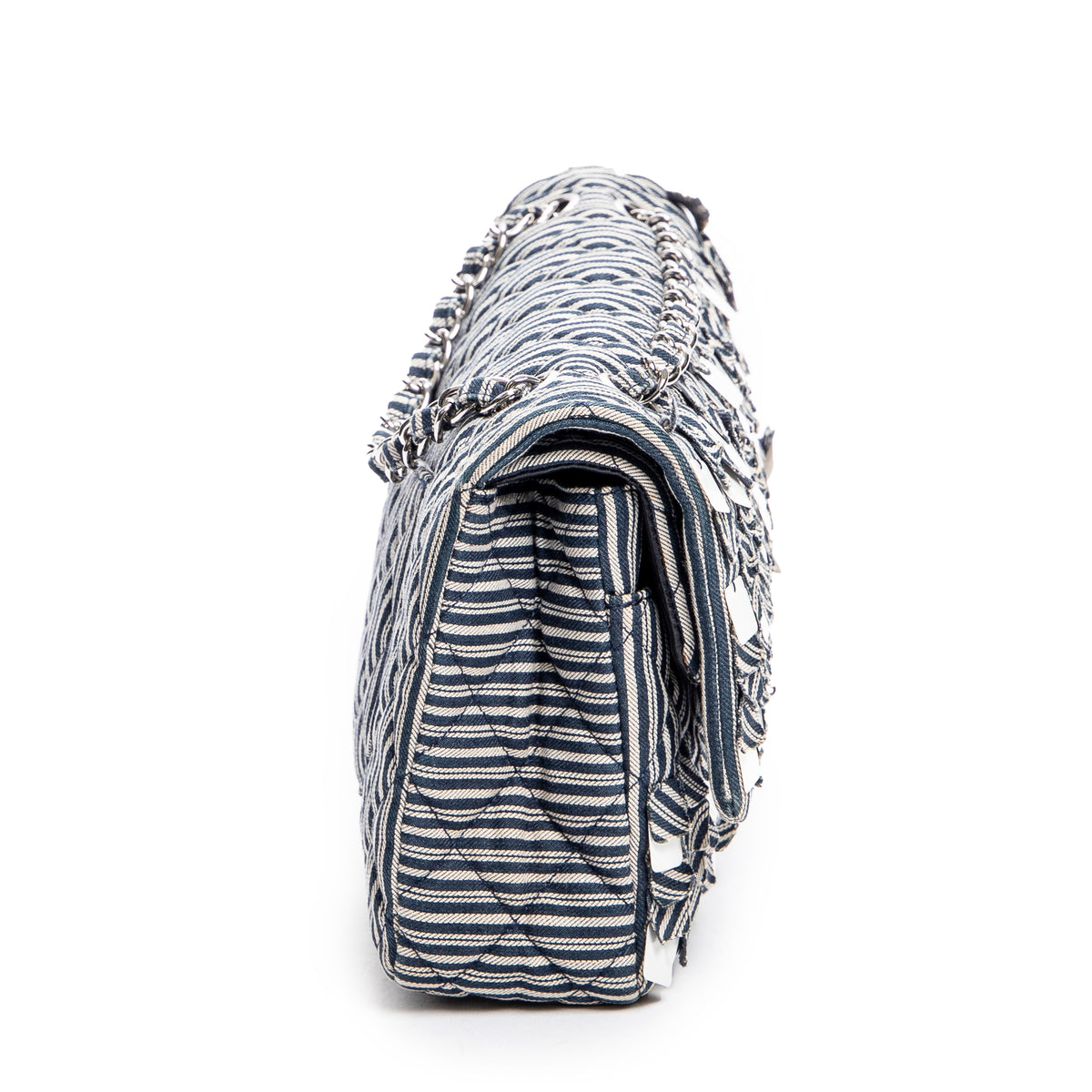 Medium Sequin Stripe Double Flap