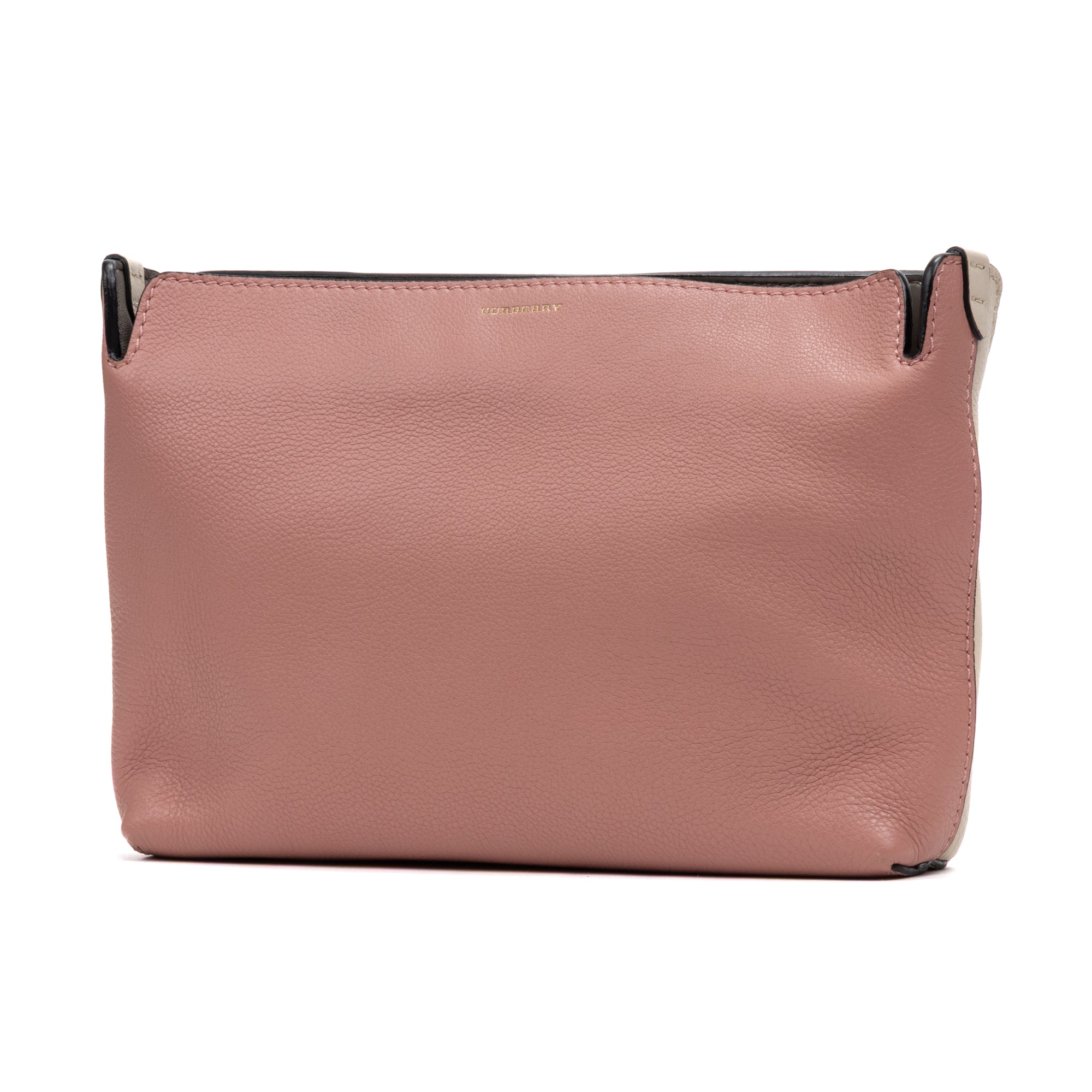 Large Bicolor Zip Clutch