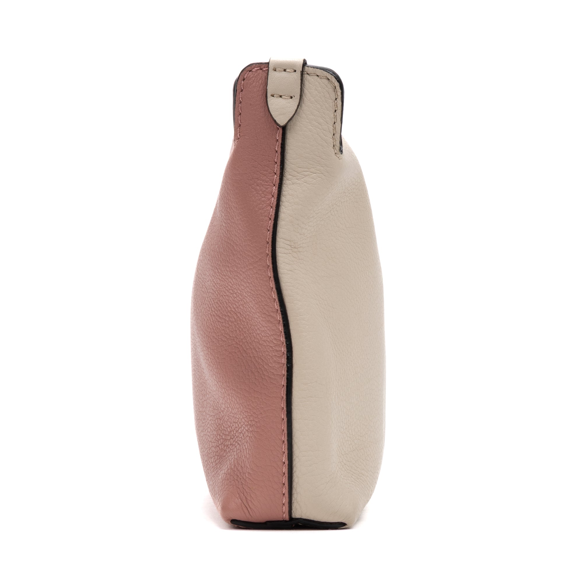 Large Bicolor Zip Clutch